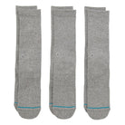 Stance Icon 3 Pack Socks Grey Heather Socks Material | Overkill