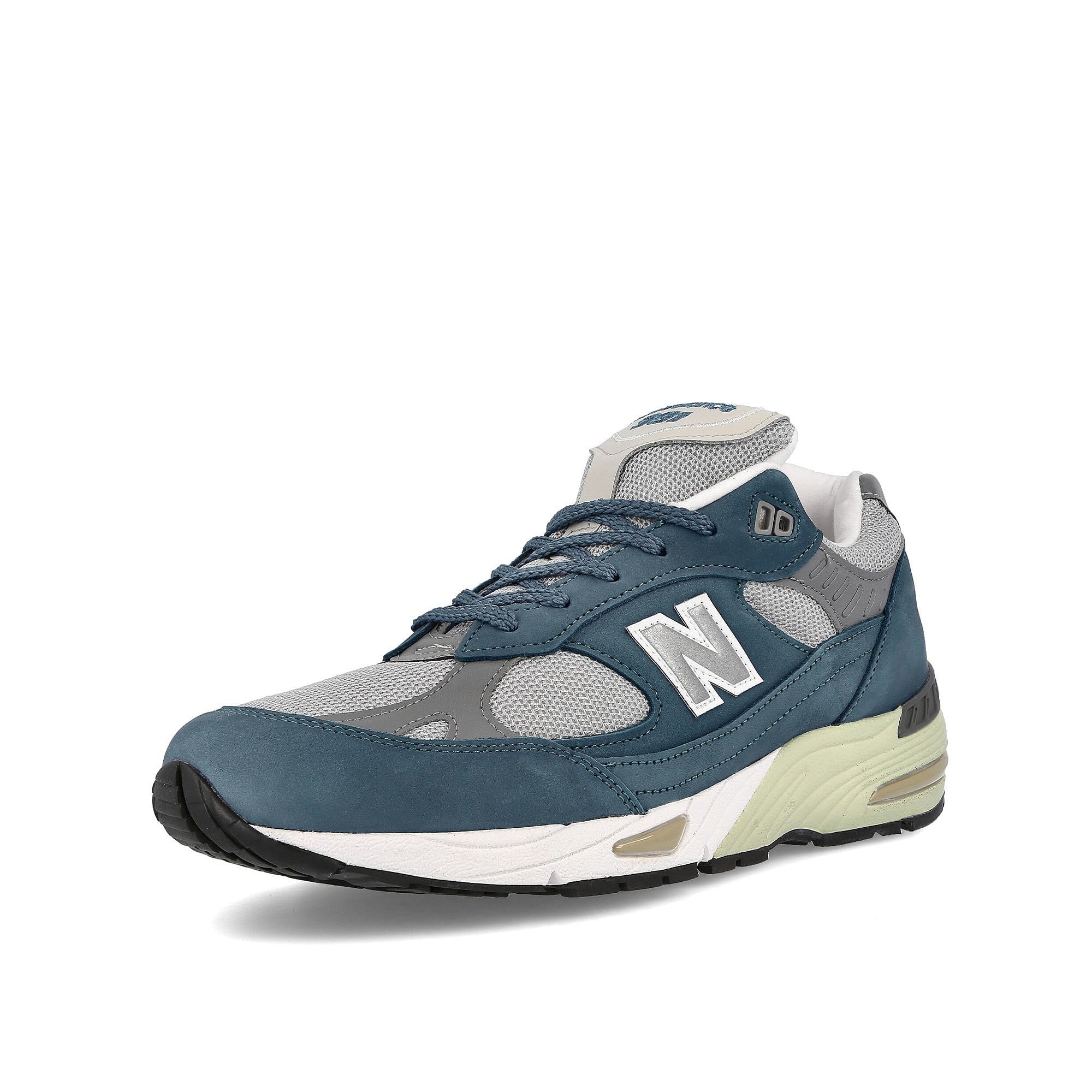 New Balance m 991 bsg Gray Blue-Blue Low Top Sneakers  Close Up | Overkill