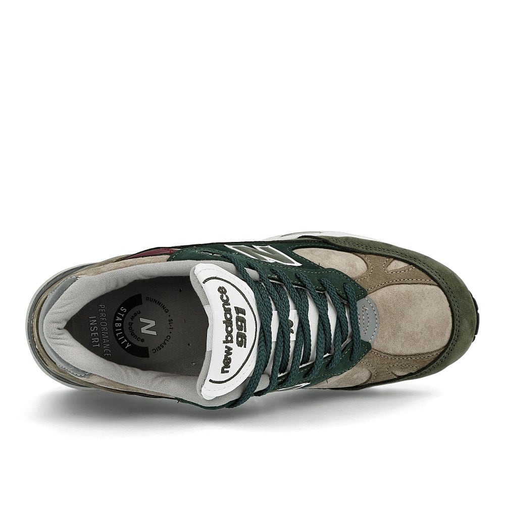 New Balance m 991 ntg Green-Brown Low Top Sneakers  Detailfoto | Overkill