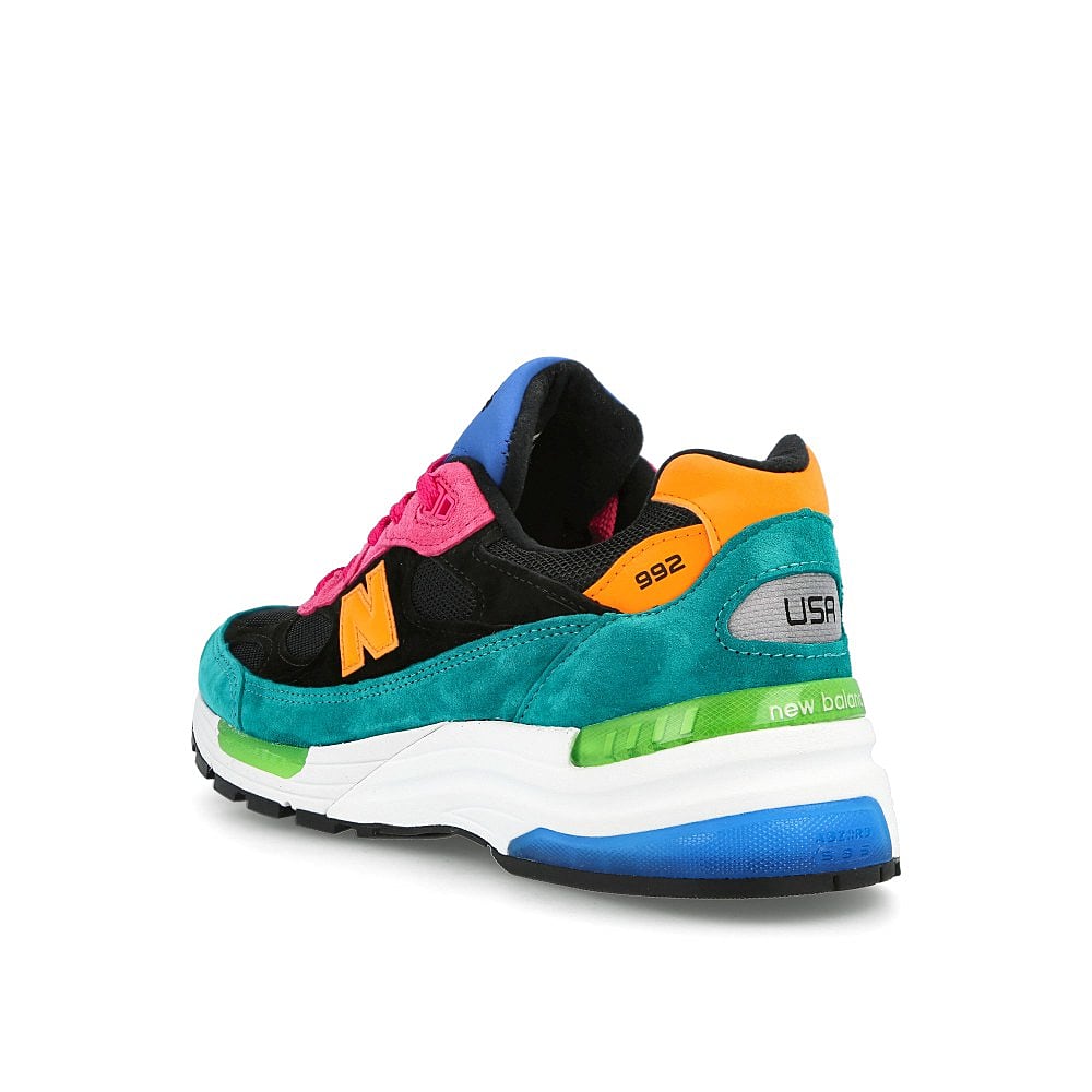 New Balance m 992 re Green-Pink Low Top Sneakers  Material | Overkill