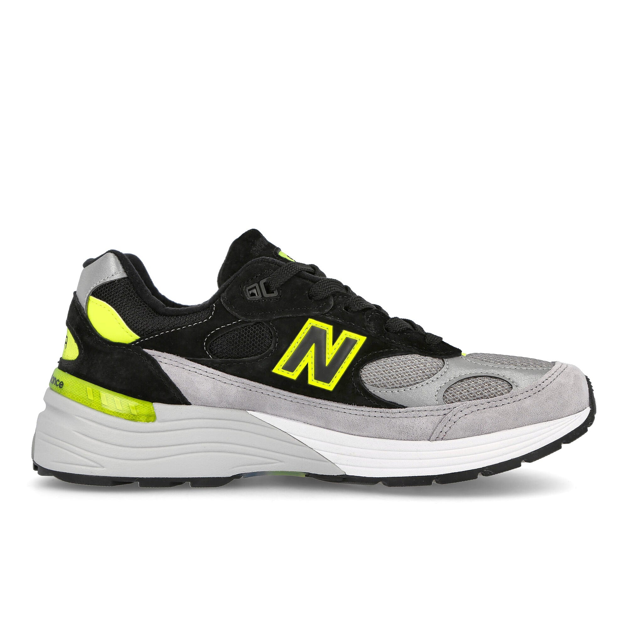 New Balance m 992 tq Grey-Black-Volt Low Top Sneakers  Silhouette | Overkill