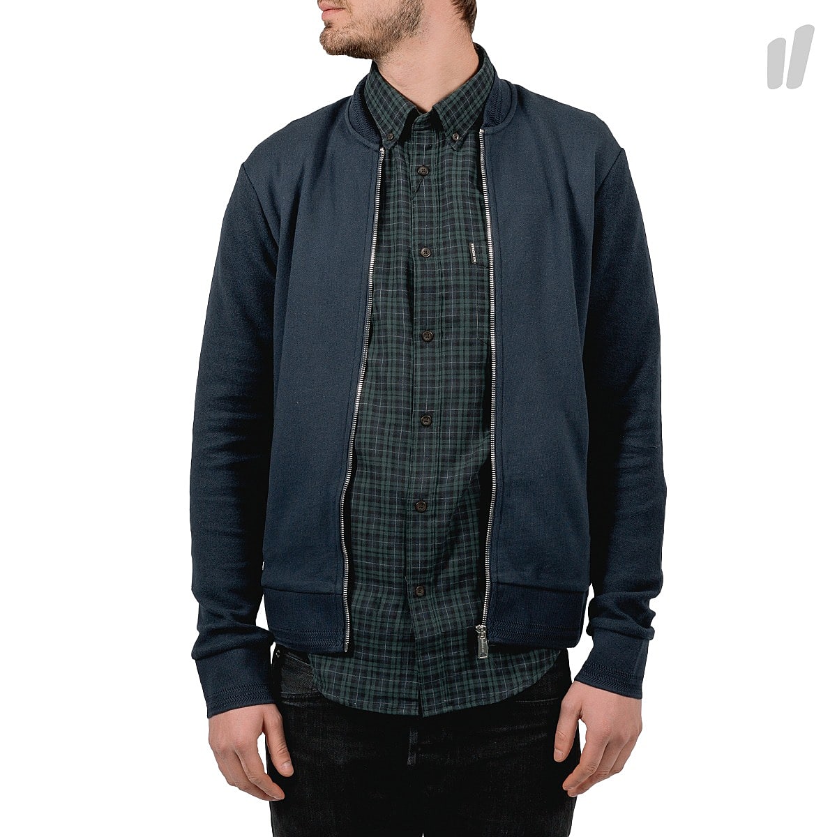 Ben Sherman herring bone tipped jacket Navy Blazer Jackets MD13031 B51 | Overkill