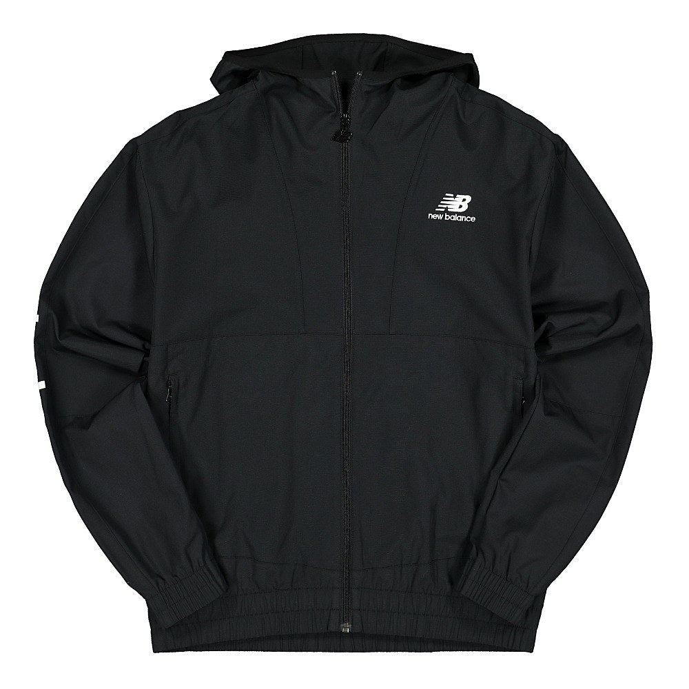 New Black New Balance Athletics Full Zip Windbreaker Black Windbreaker MJ01502BK / 777200-60-8 | Overkill