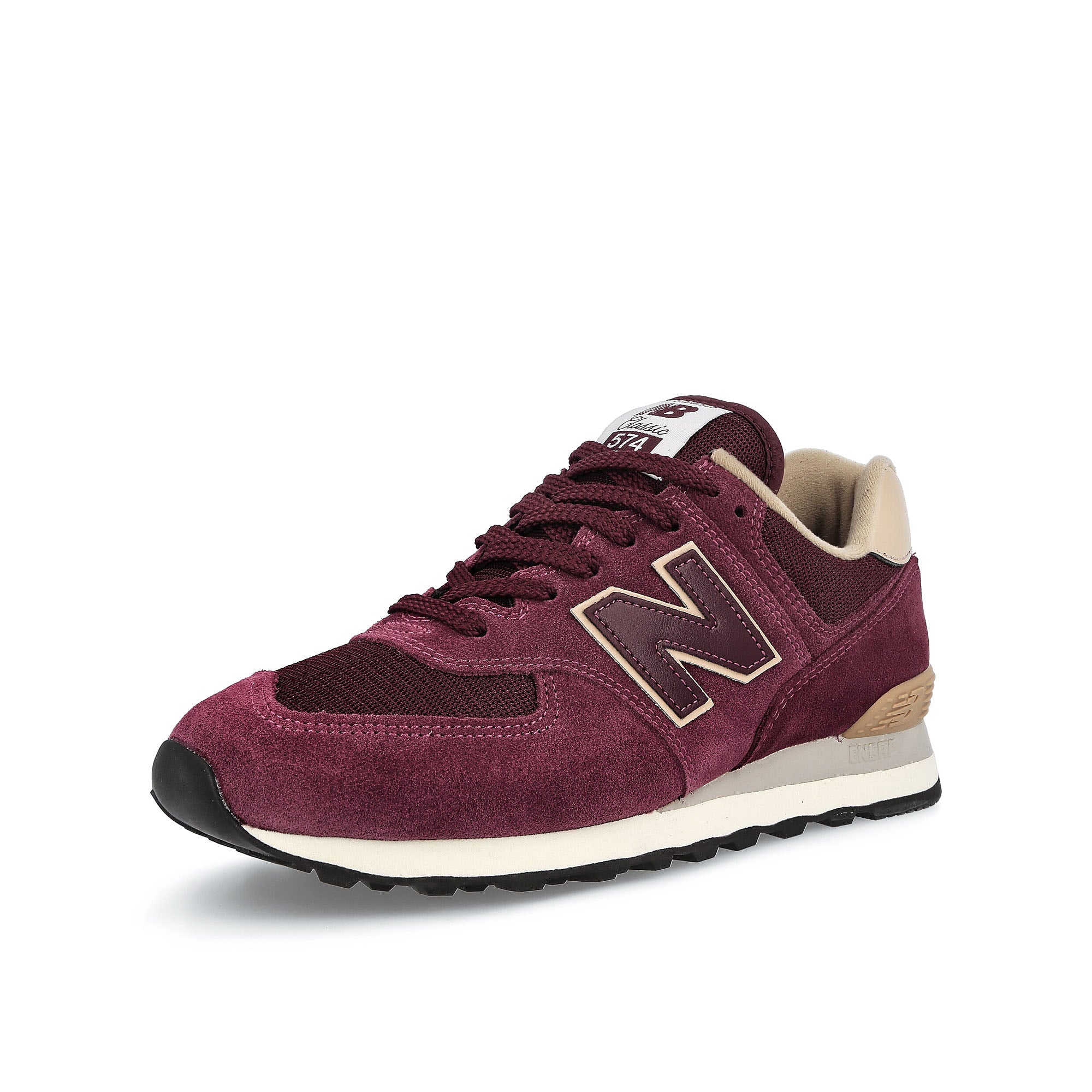 New Balance ml 574 bg2 Burgundy Red Sneakers  Close Up | Overkill