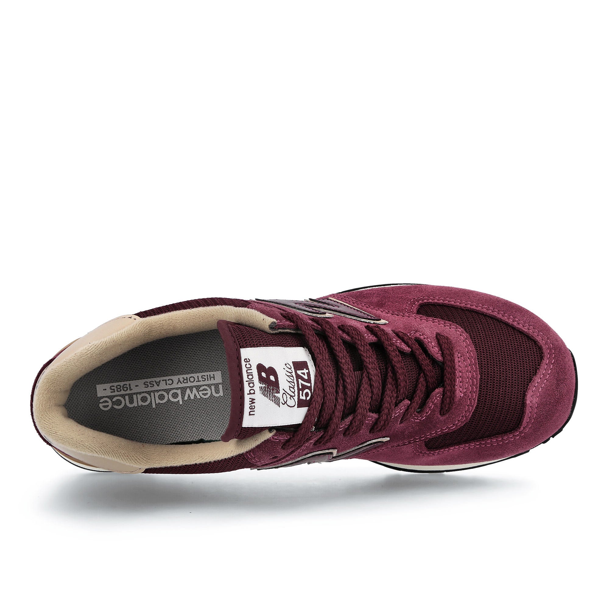 New Balance ml 574 bg2 Burgundy Red Sneakers  Detailfoto | Overkill