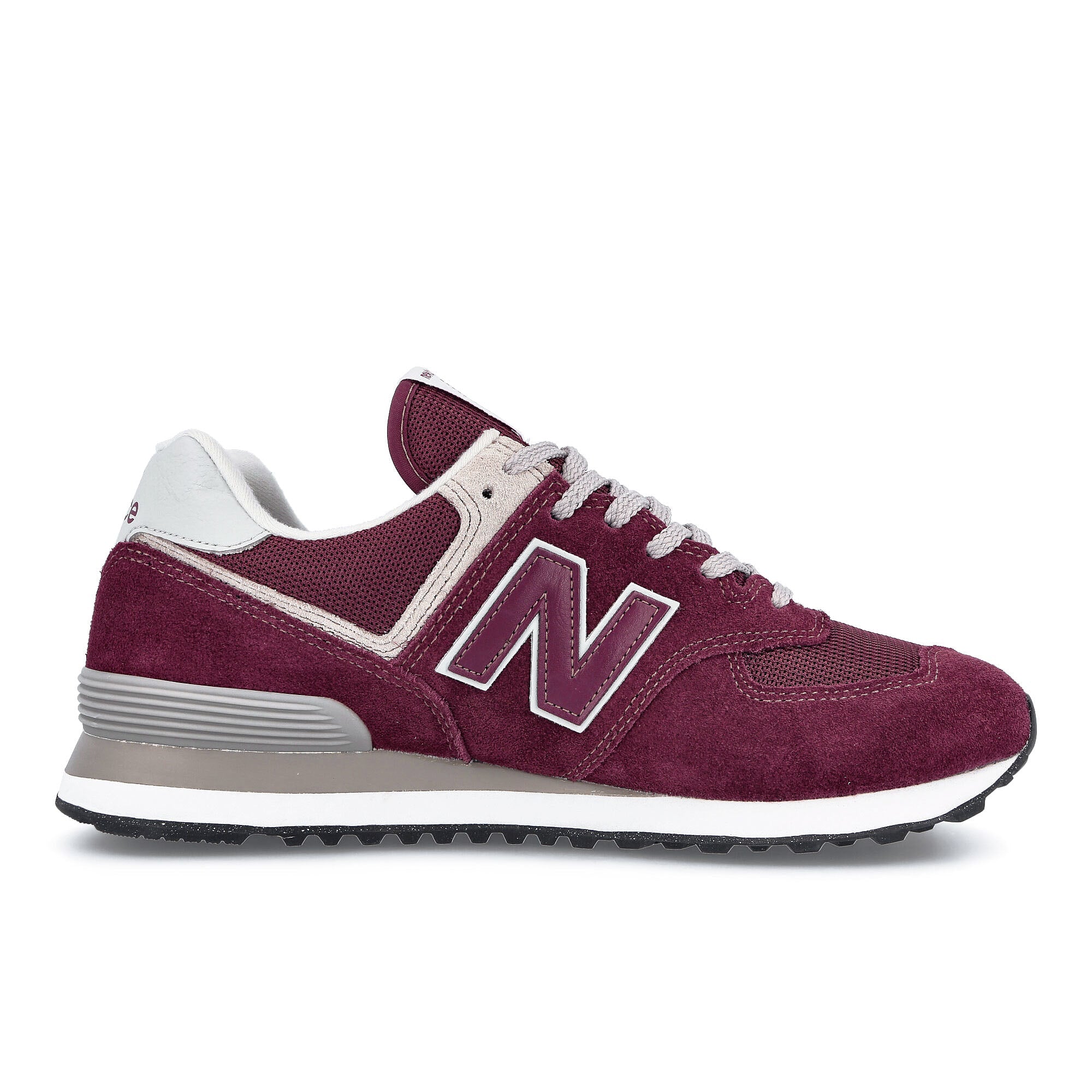 New Balance ml 574 evm Burgundy Red Sneakers  Silhouette | Overkill