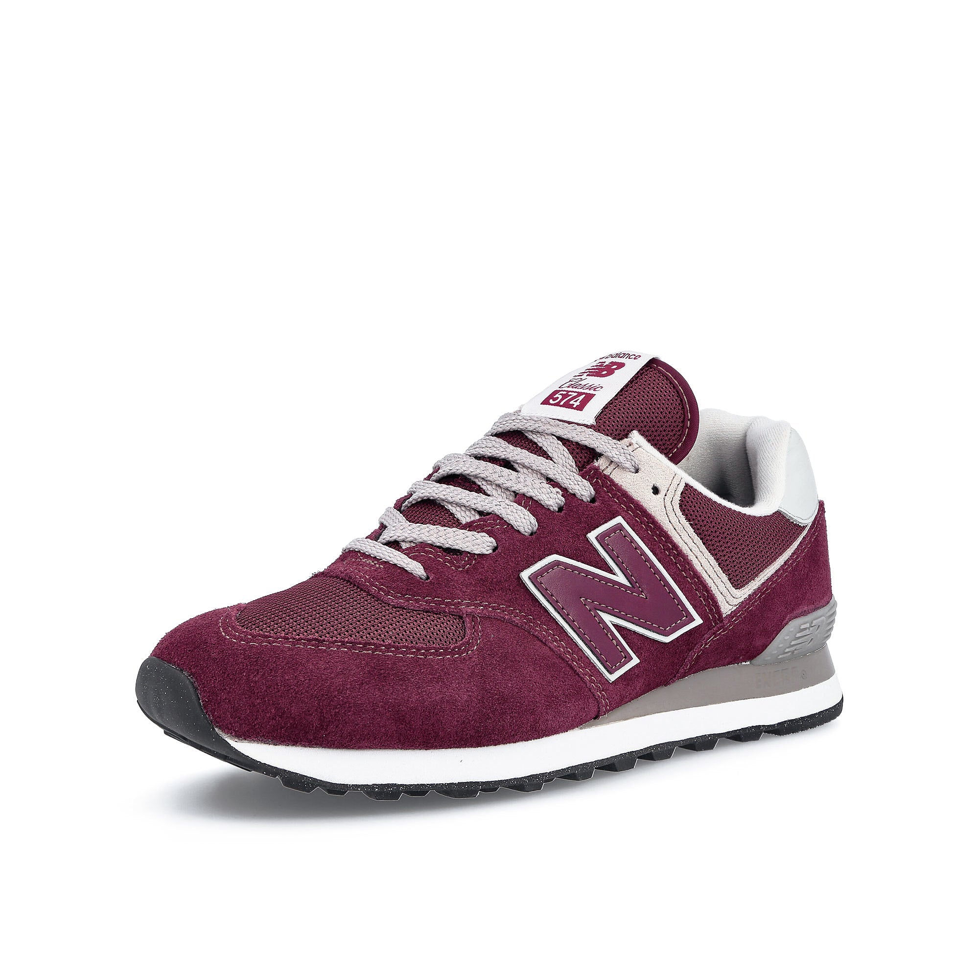 New Balance ml 574 evm Burgundy Red Sneakers  Close Up | Overkill