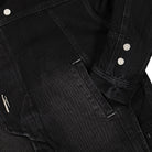 C2H4 Mastermind x C2H4 Asymmetrical Layered Denim Jacket Faded Black Jackets Detailfoto | Overkill