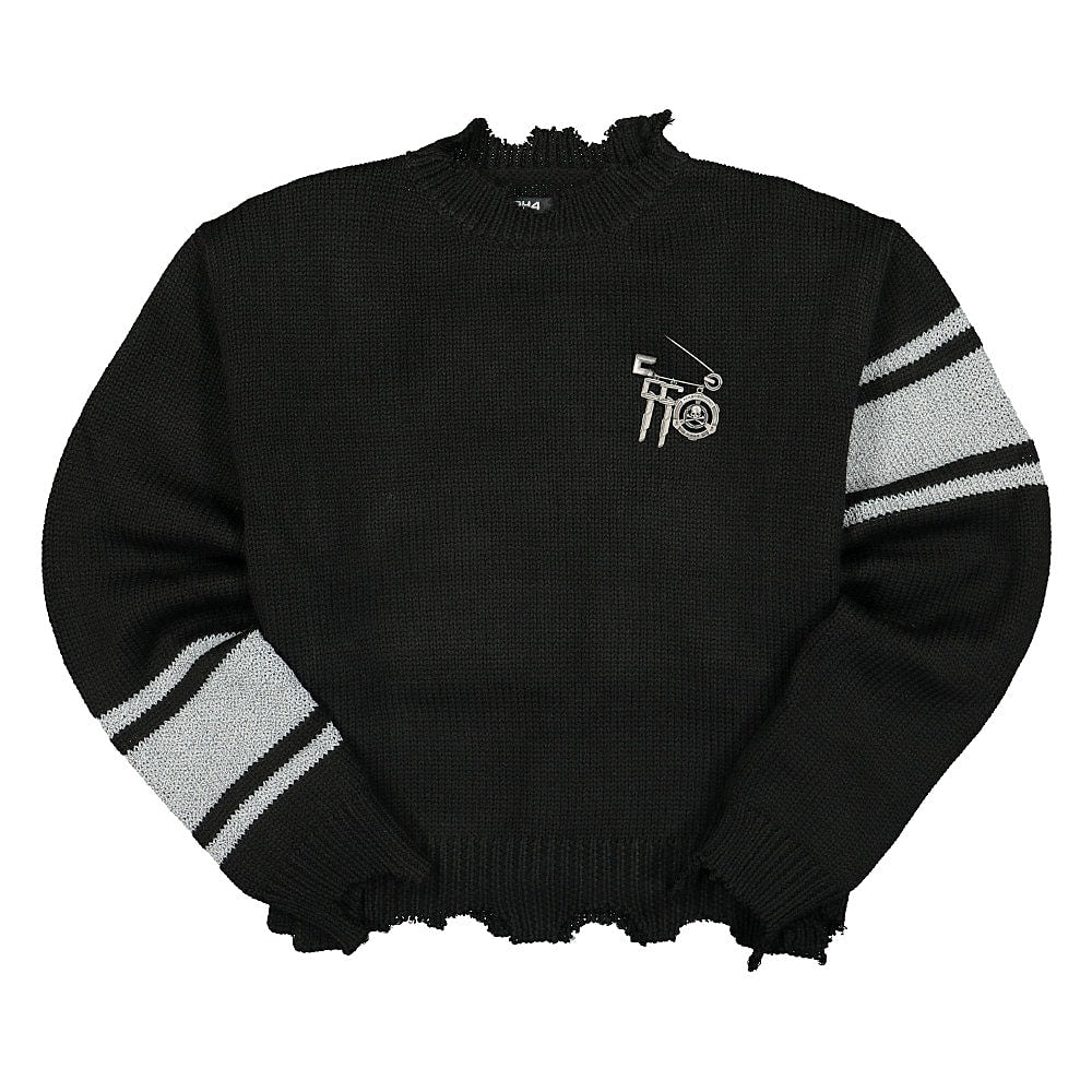 Mastermind Japan X C2H4 ニット マスターマインドジャパン C2H4 Mastermind x C2H4 Reflective Knit Sweater MMJ20-009 | OVERKILL