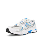New Balance mr530drw White-Blue-Silver Low Top Sneakers  Close Up | Overkill