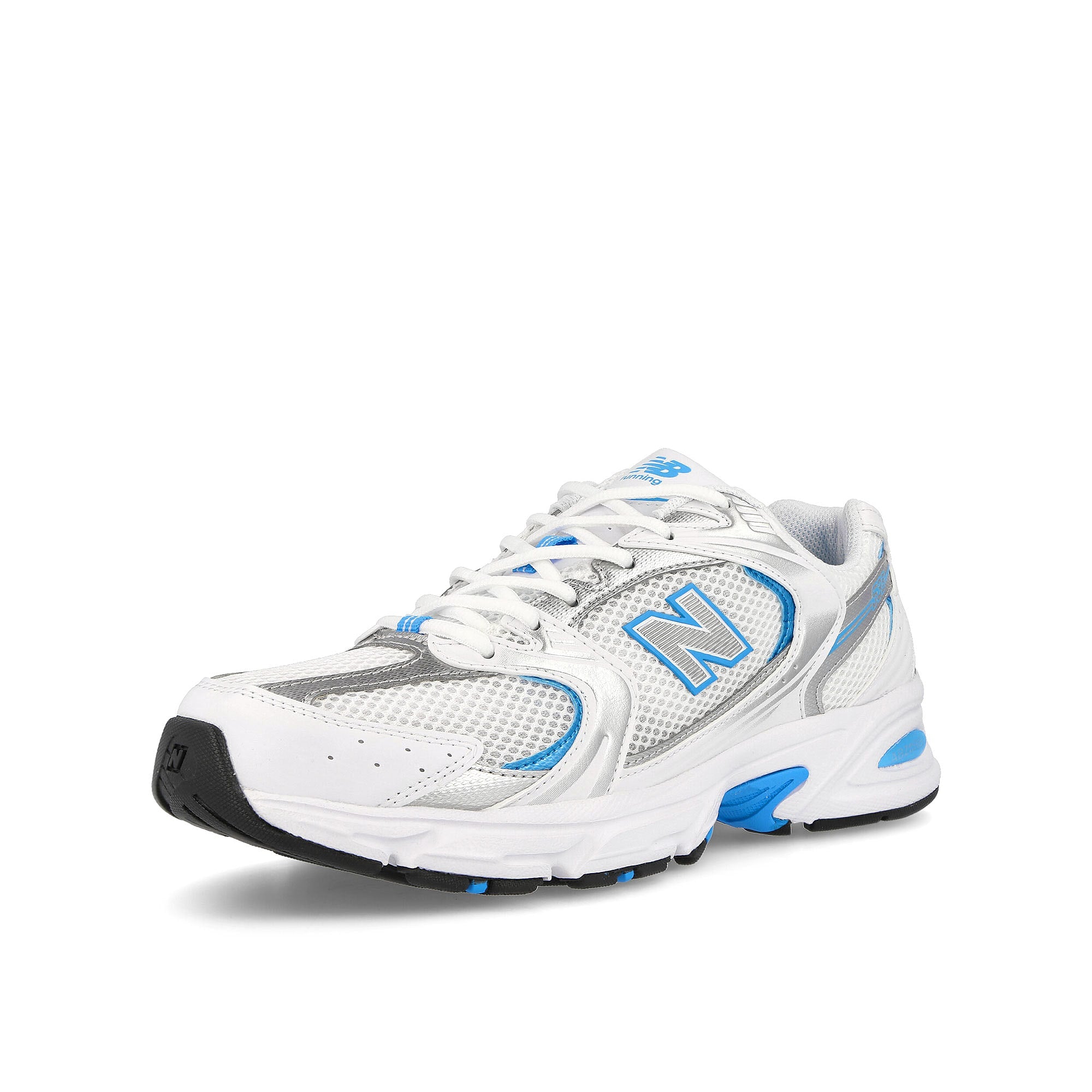 New Balance mr530drw White-Blue-Silver Low Top Sneakers  Close Up | Overkill