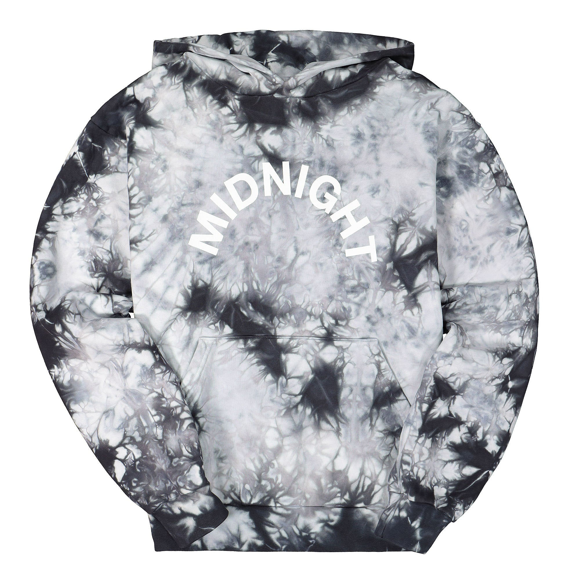 Midnight Studios Tie Dye Logo Hoodie Black Hoodies MS-04A-04-001 | Overkill