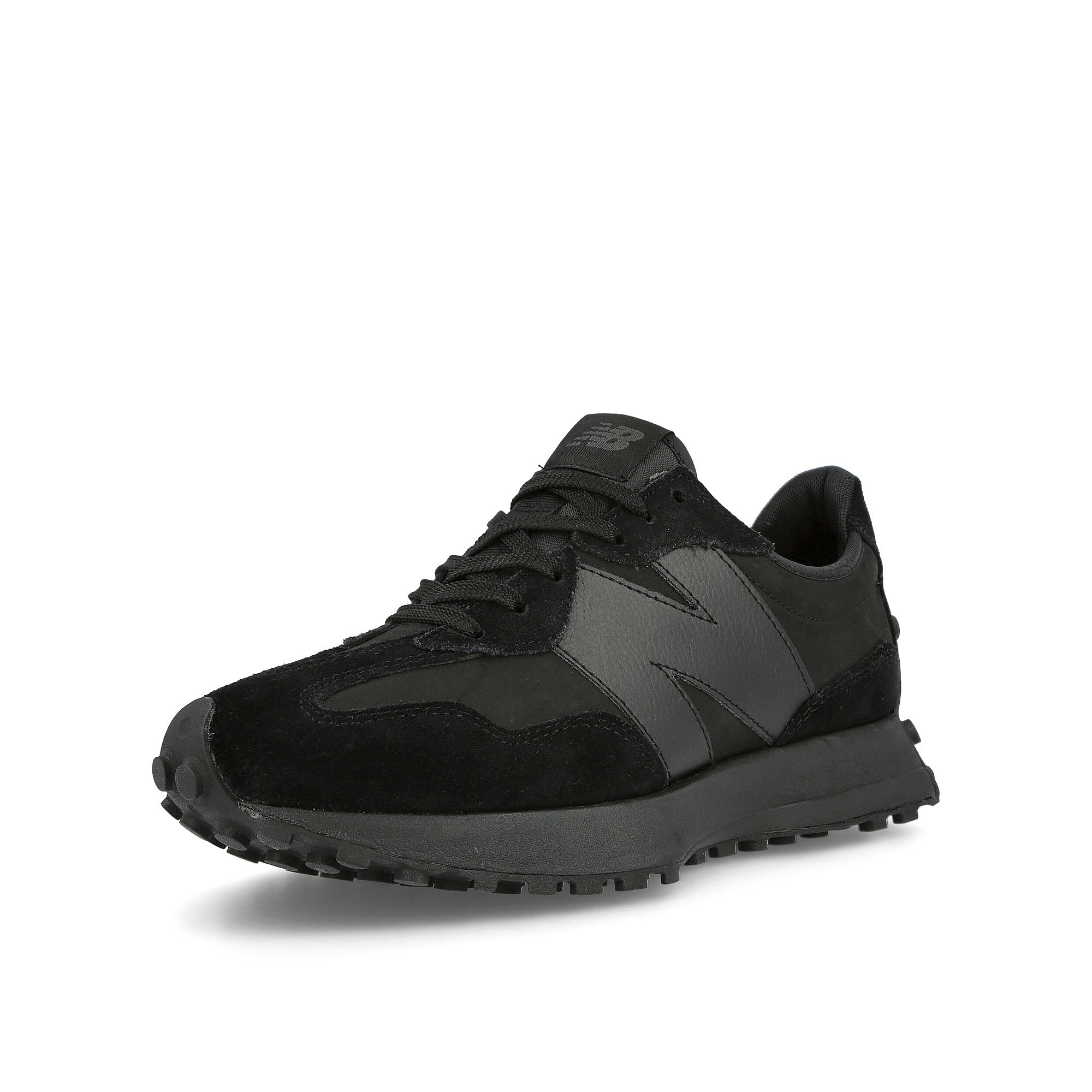 New Balance ms 327 lx1 Black Low Top Sneakers  Close Up | Overkill