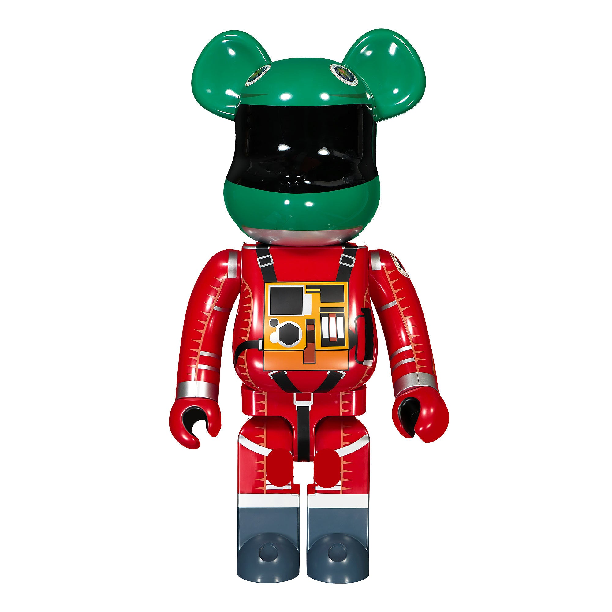 Medicom Be@rbrick Space Suit Green Helmet & Orange Suit Ver. 1000% Multicolor Collectibles & Toys MDSS1000 | Overkill