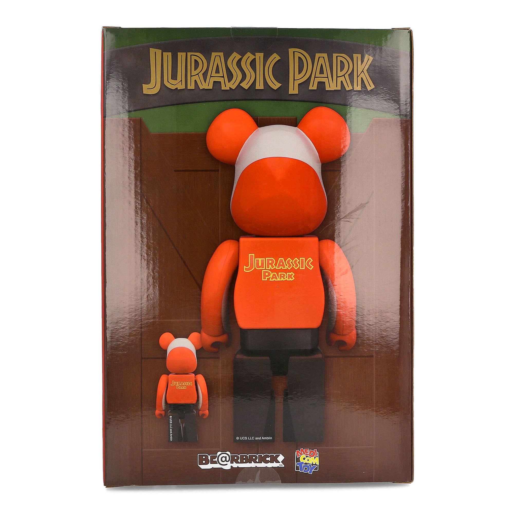 BE@RBRICK JURASSIC PARK 100％ & 400％ MEDICOM TOY Jurassic Park BE