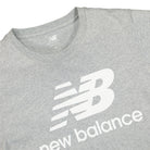New Balance Essentials Stacked Logo Tee Athletic Grey T-Shirts Close-up | Overkill