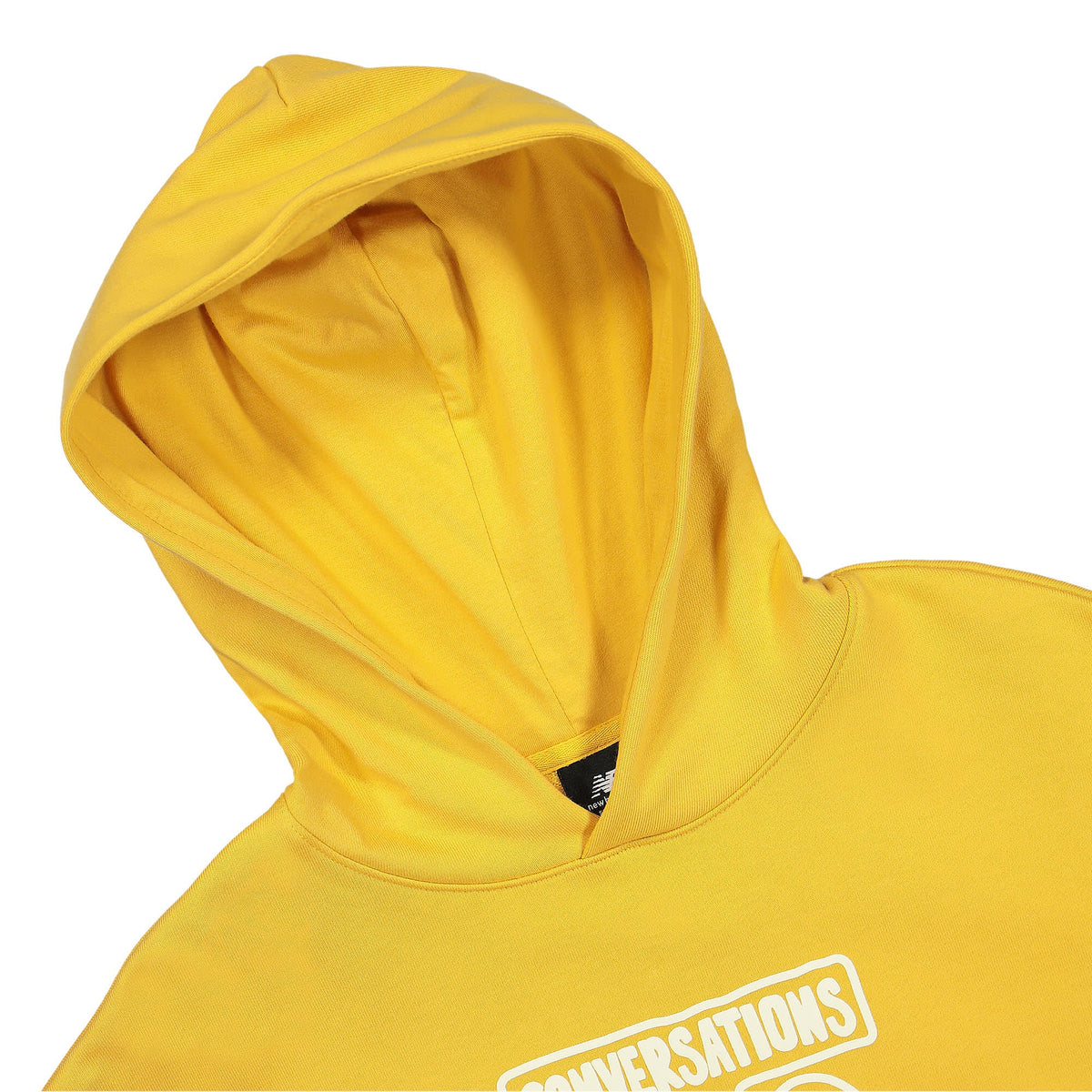 New Balance Conversations Amongst Us Hoodie Yellow Hoodies Close-up | Overkill