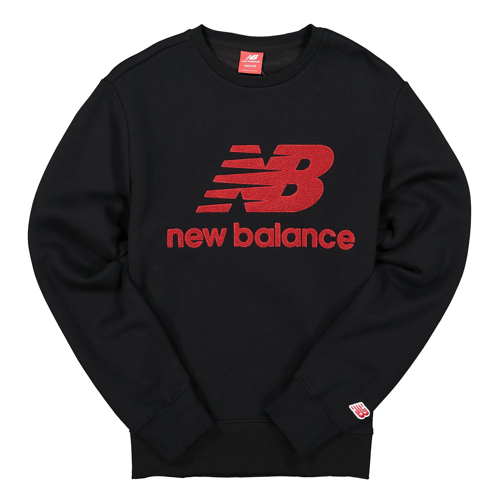 New Balance Athletics Stadium Crew Black Sweatshirts MT93546BK / 742230-60-8 | Overkill
