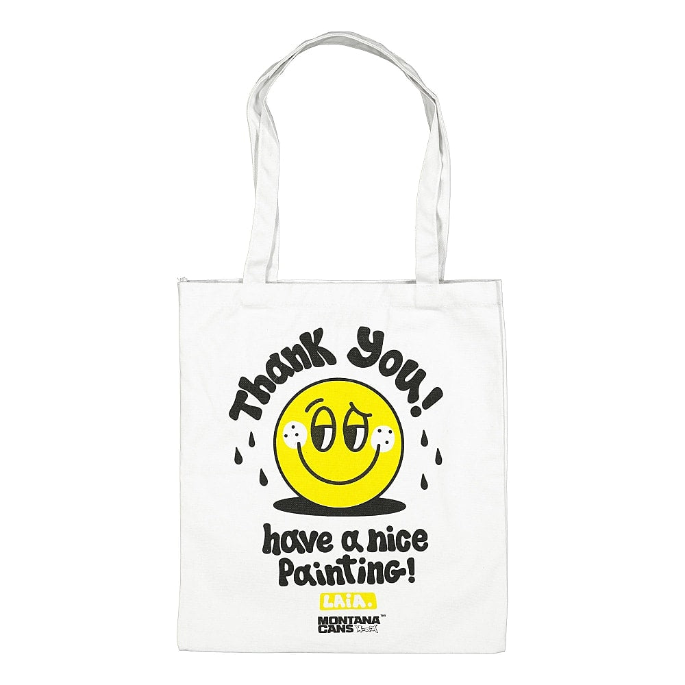 Montana Cotton Bag Thank You By Laia White Shoulder & Cross Body Bags  Material | Overkill