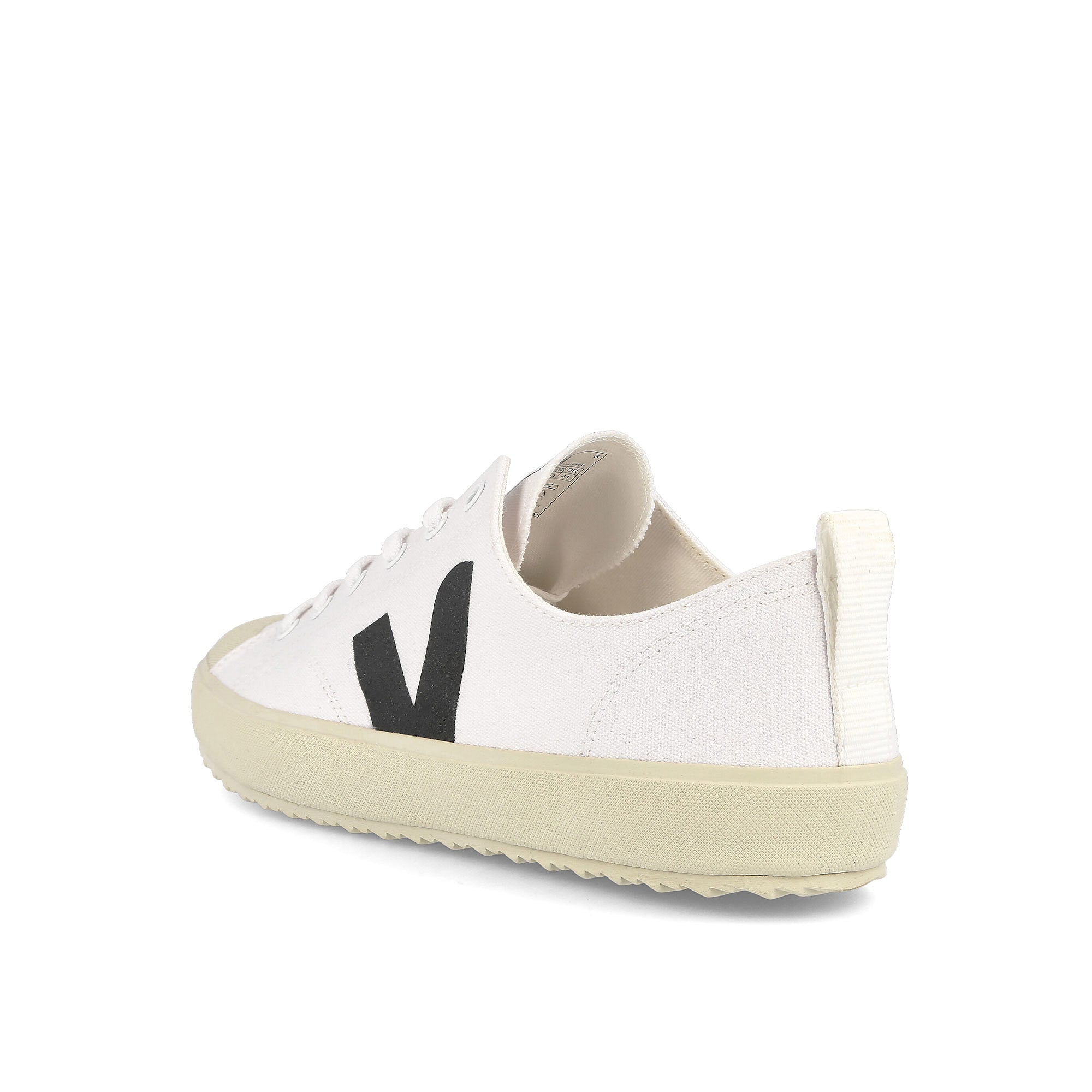 Veja nova canvas White-Black Low Top Sneakers  Material | Overkill