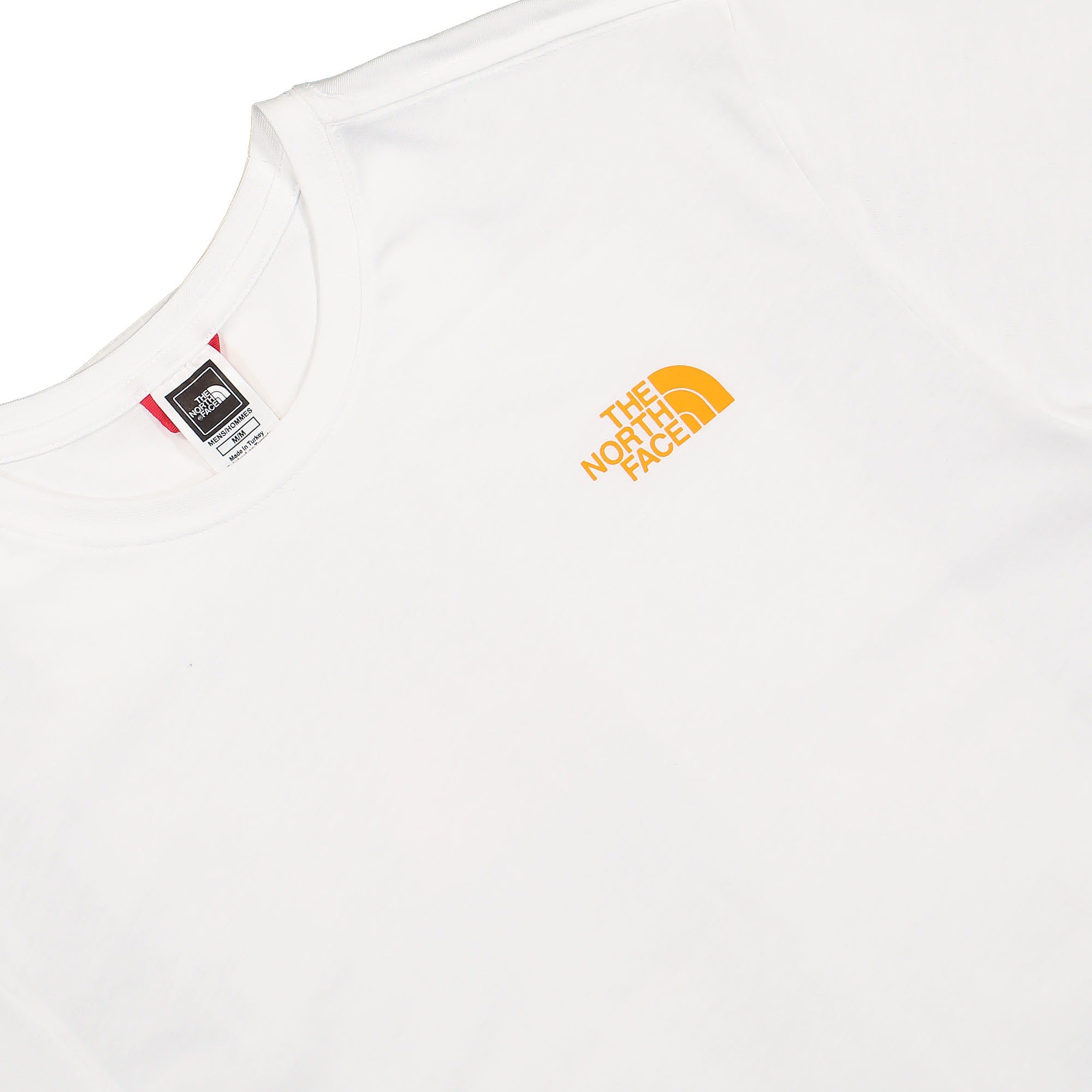 The North Face S/S Red Box Tee White / Panderosa Green T-Shirts Close-up | Overkill