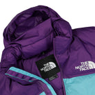 The North Face 1996 Retro Nuptse Jacket Transantarctic Blue - Gravity Purple Puffer Jackets Close-up | Overkill