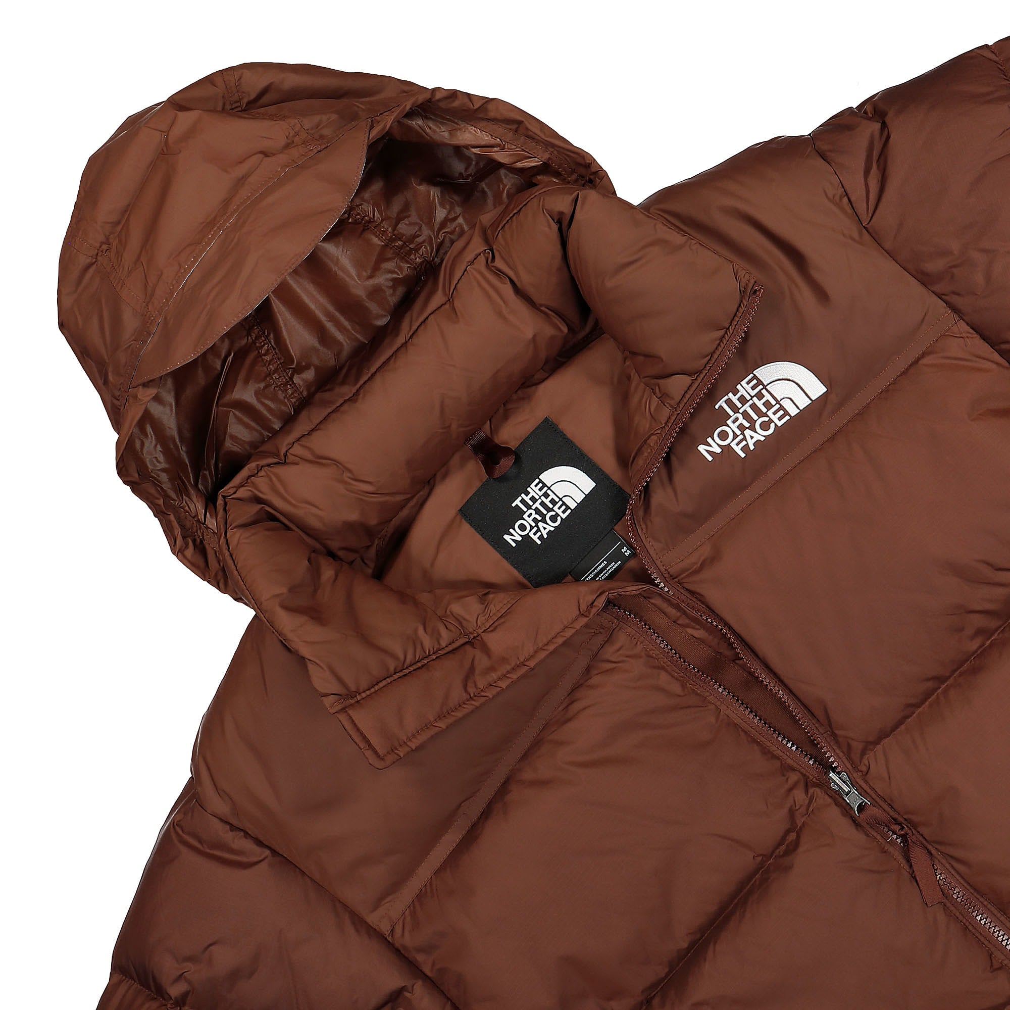 The North Face 1996 Retro Nuptse Jacket Dark Oak Puffer Jackets Close-up | Overkill