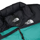 The North Face 1996 Retro Nuptse Jacket Porcelain Green Puffer Jackets Close-up | Overkill