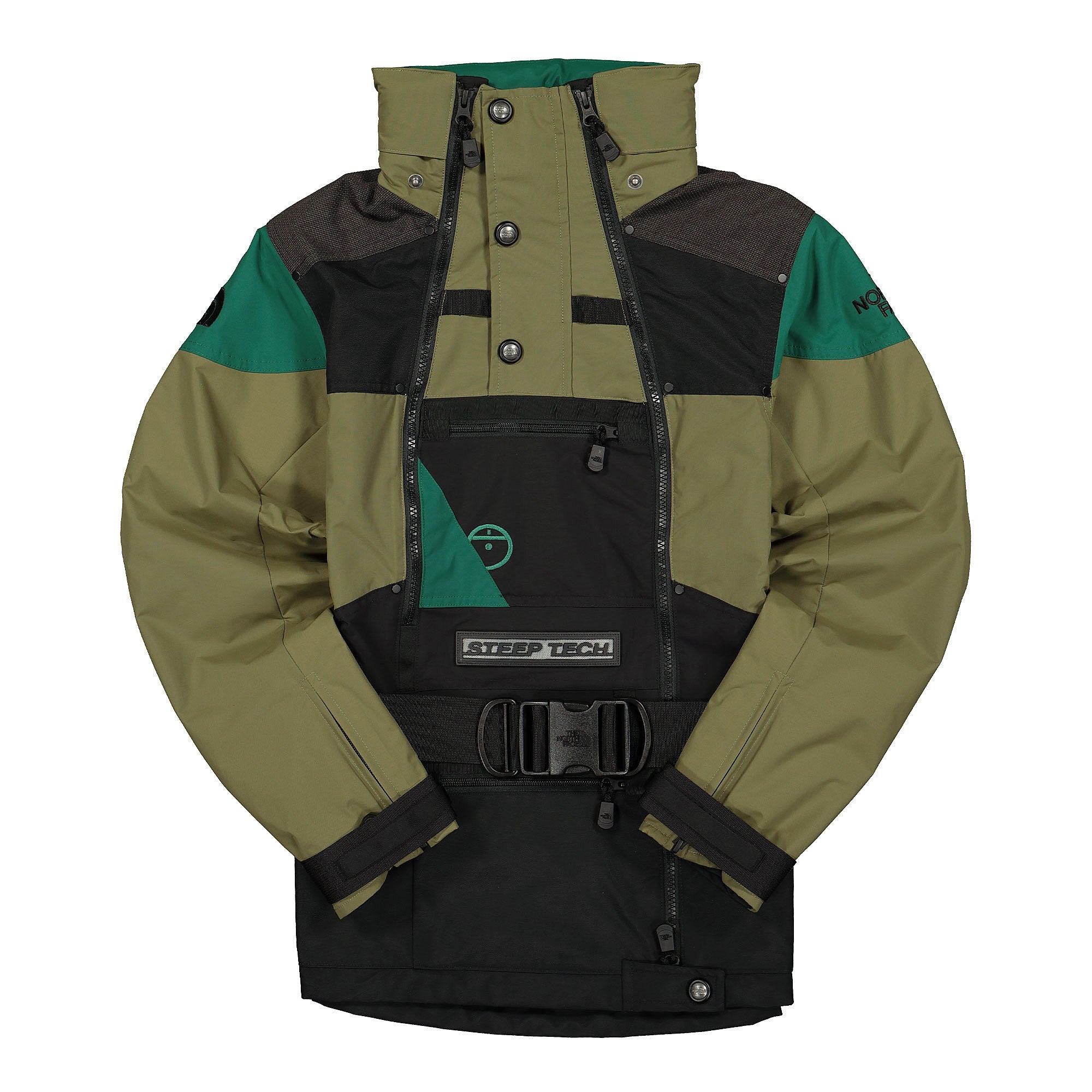 The North Face Steep Tech Jacket Burnt Olive Green / Evergreen / Black Jackets NF0A4QYSSH2 | Overkill