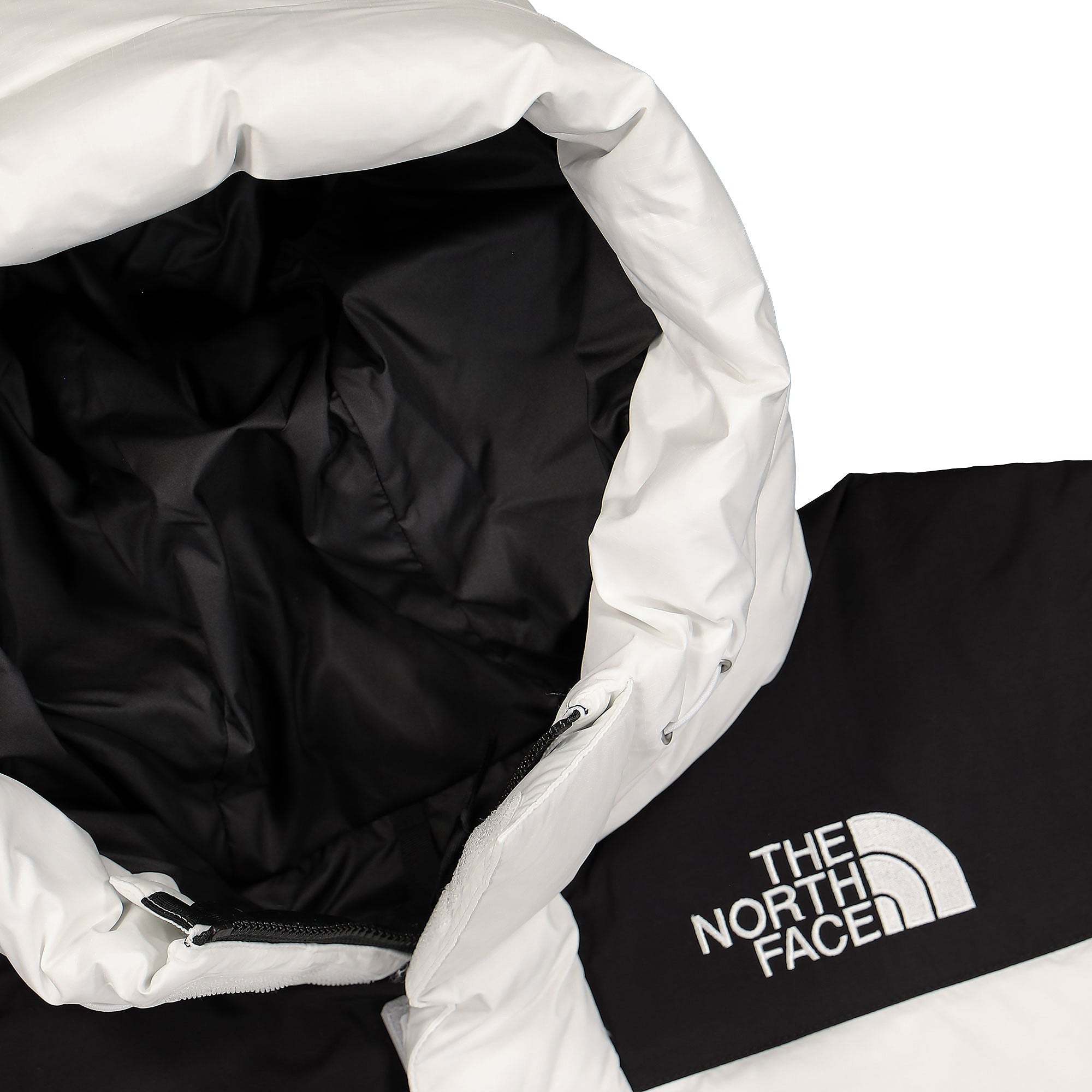 The North Face Himalayan Down Parka White Puffer Jackets Close-up | Overkill
