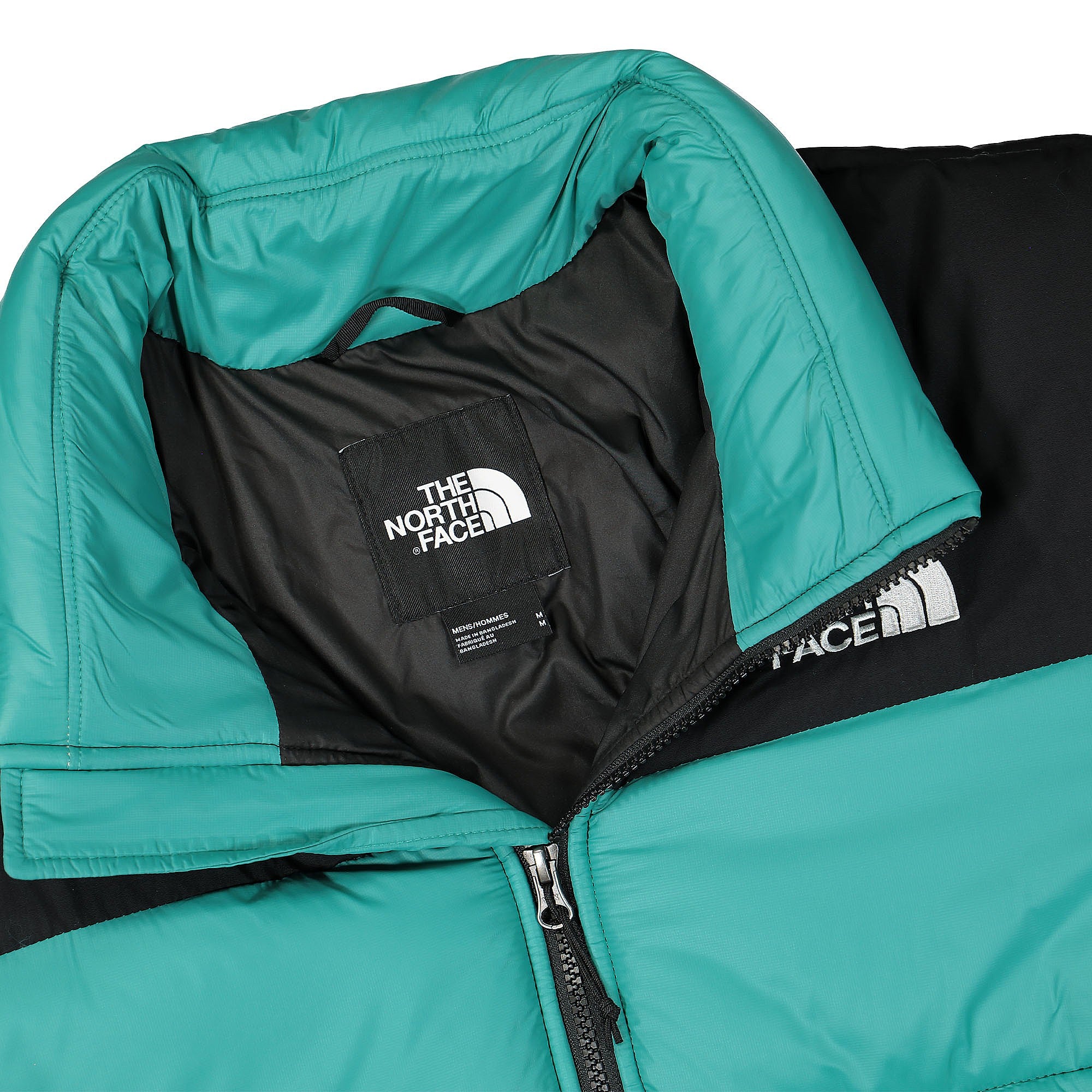 The North Face Himalayan Insulated Jacket Porcelain Green Puffer Jackets Close-up | Overkill