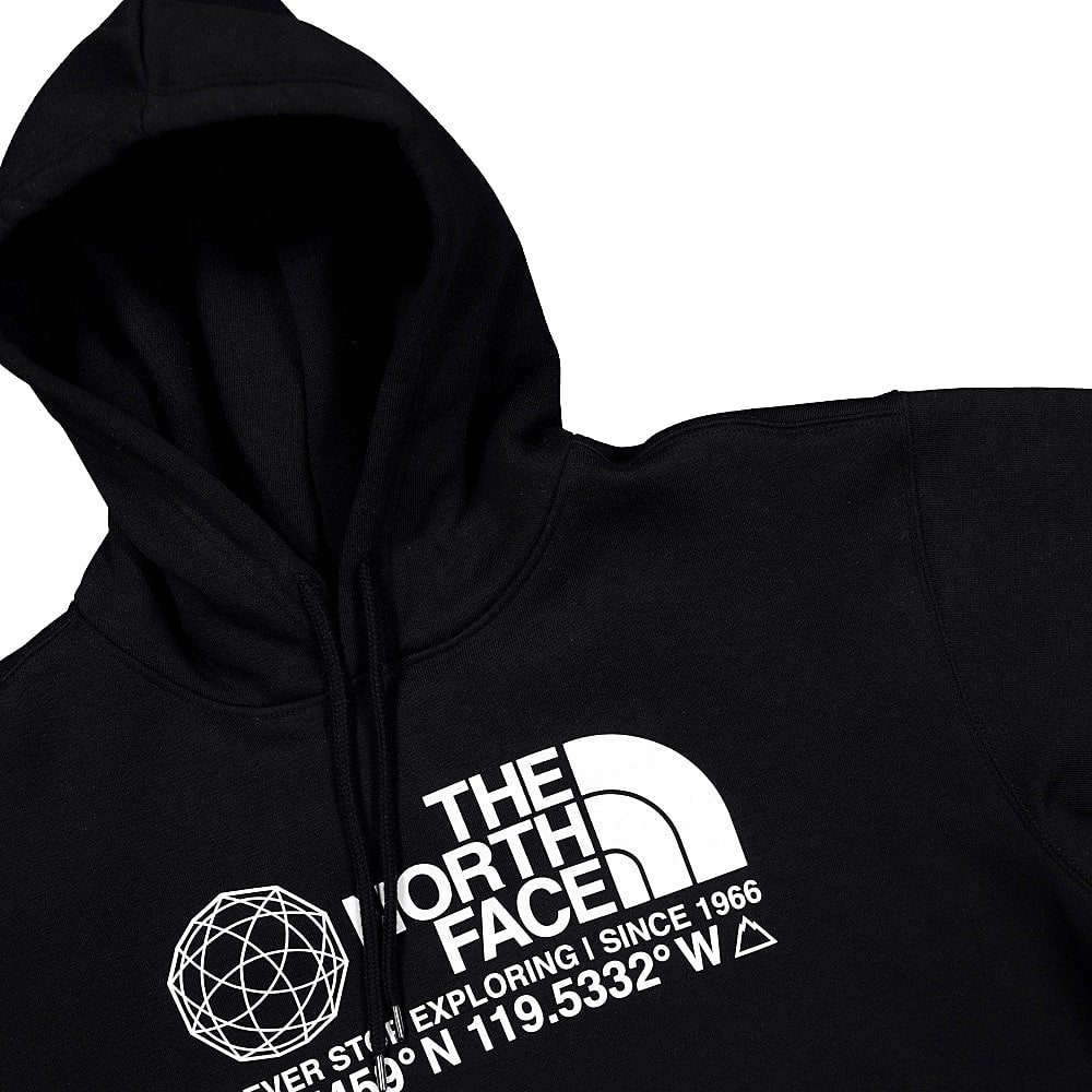 The North Face Coordinates Hoodie Black Hoodies Close-up | Overkill