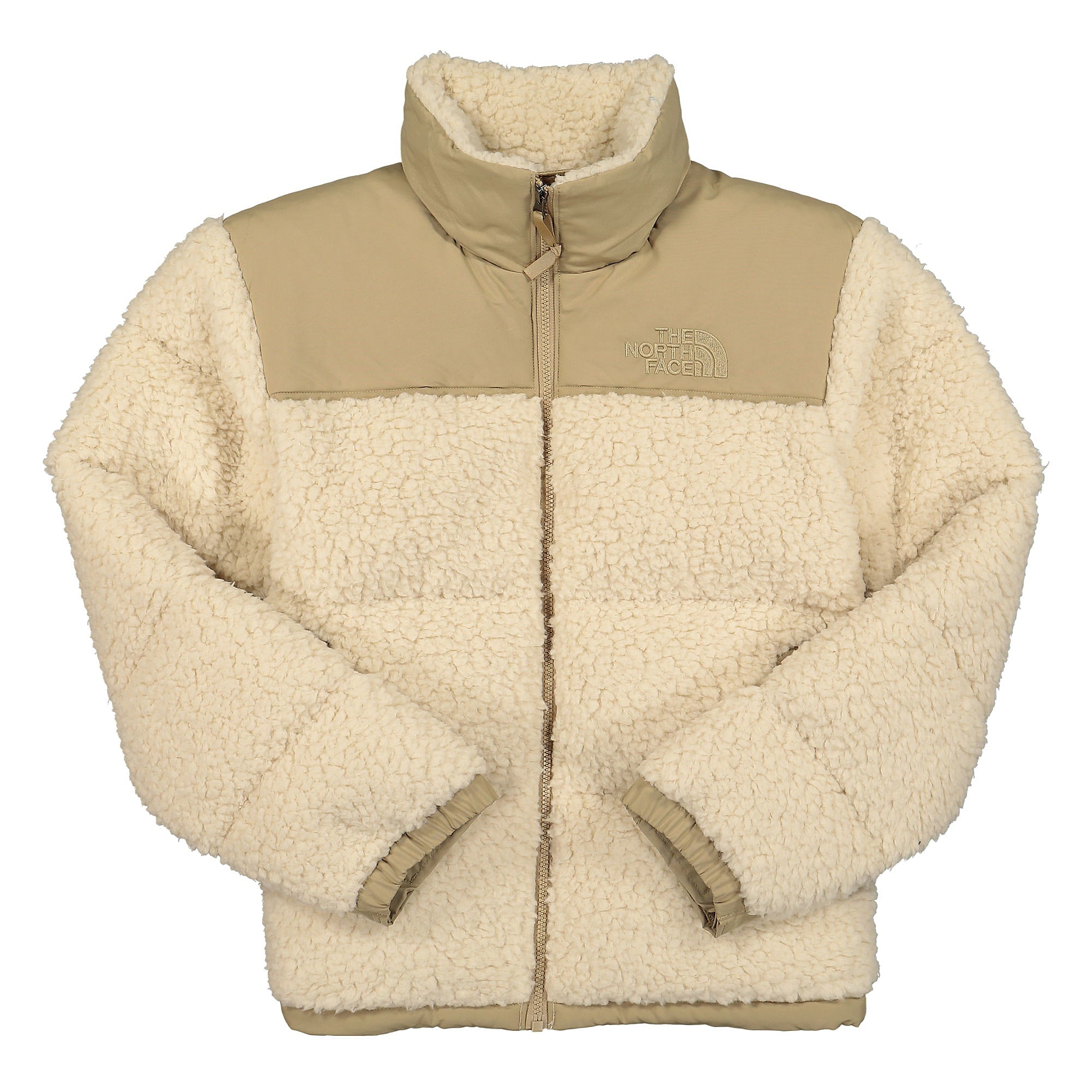The North Face Sherpa Nuptse Jacket Bleached Sand - Kelp Tan Jackets NF0A5A8411G | Overkill