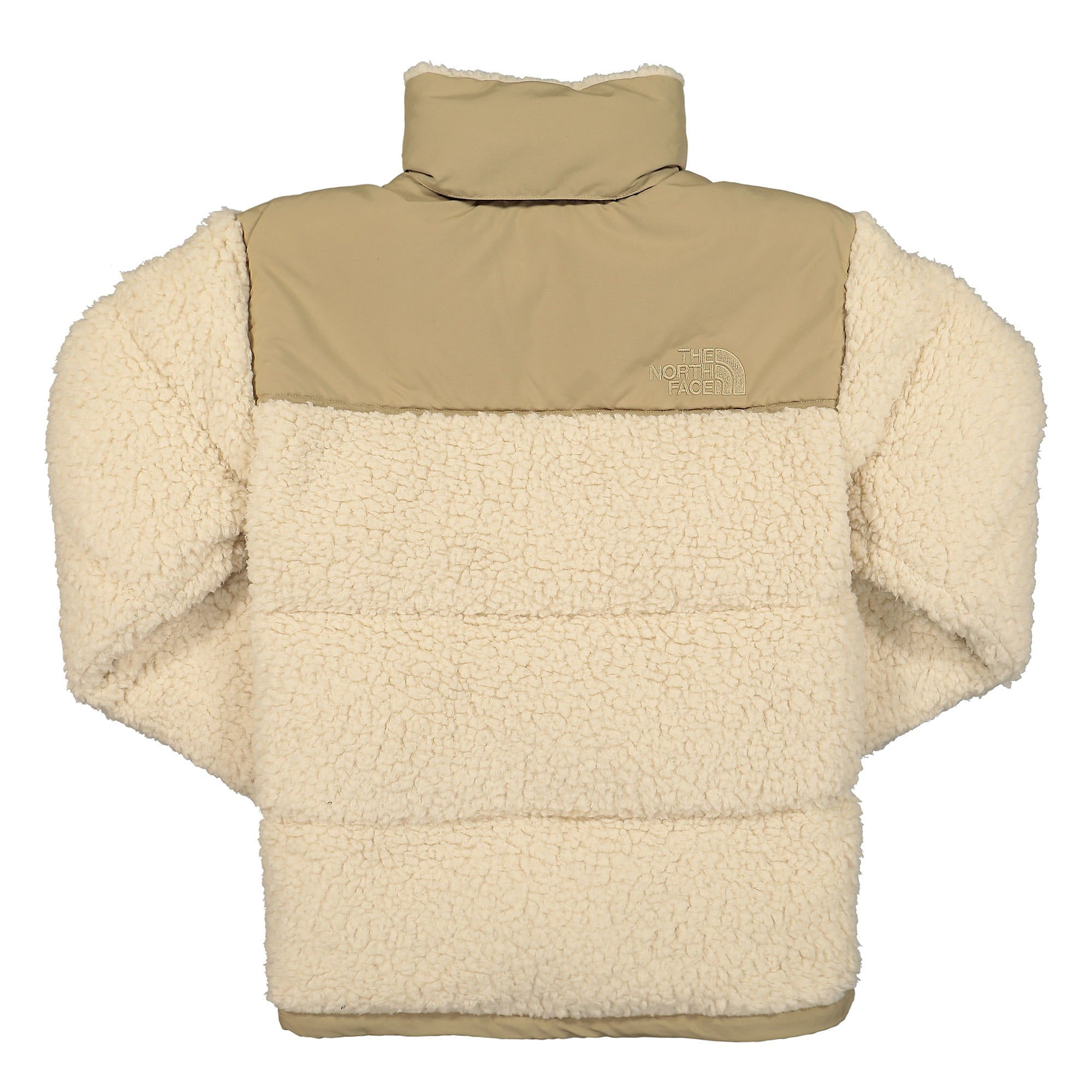 The North Face Sherpa Nuptse Jacket Bleached Sand - Kelp Tan Jackets Material | Overkill