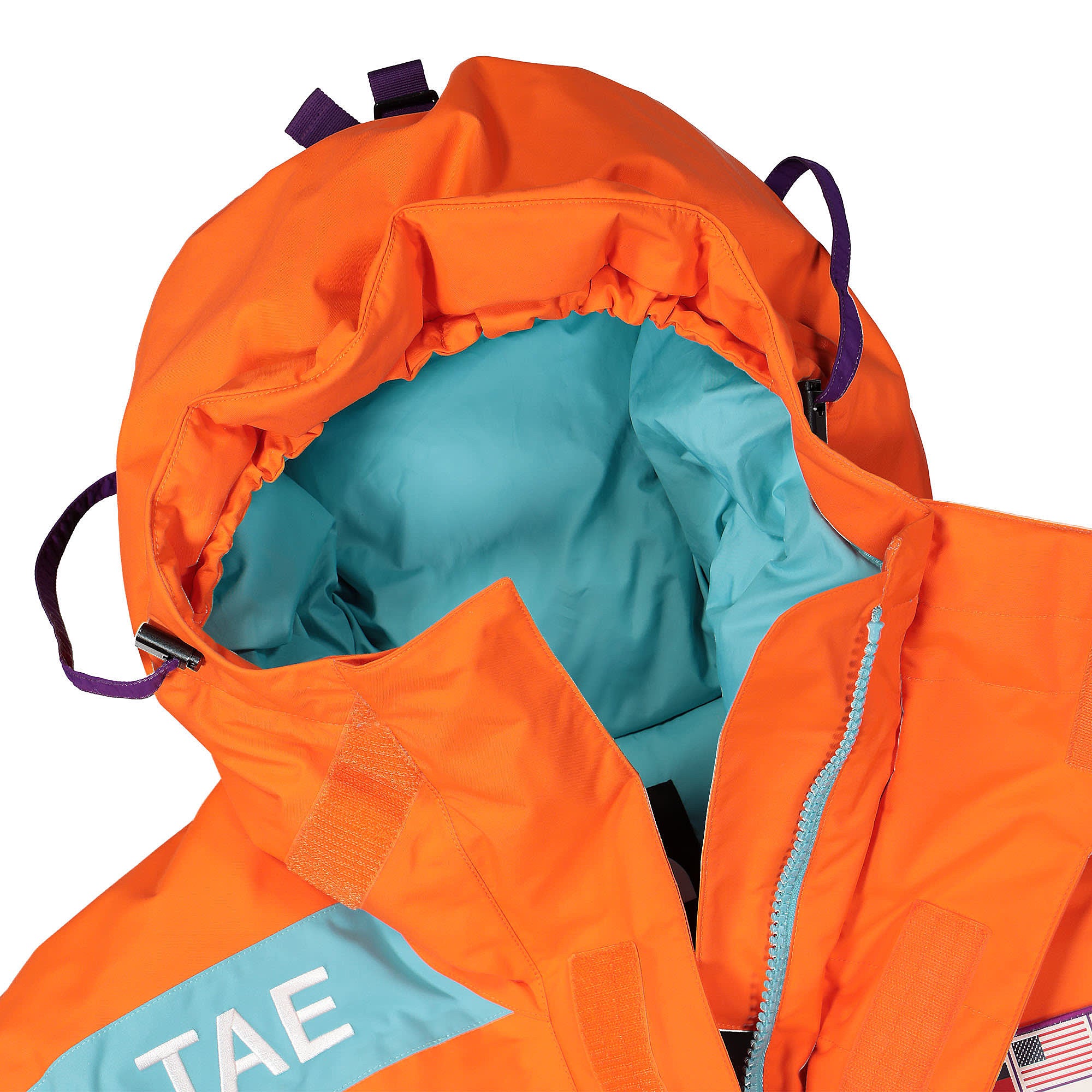 The North Face CTAE Expedition Parka Red Orange Puffer Jackets Close-up | Overkill
