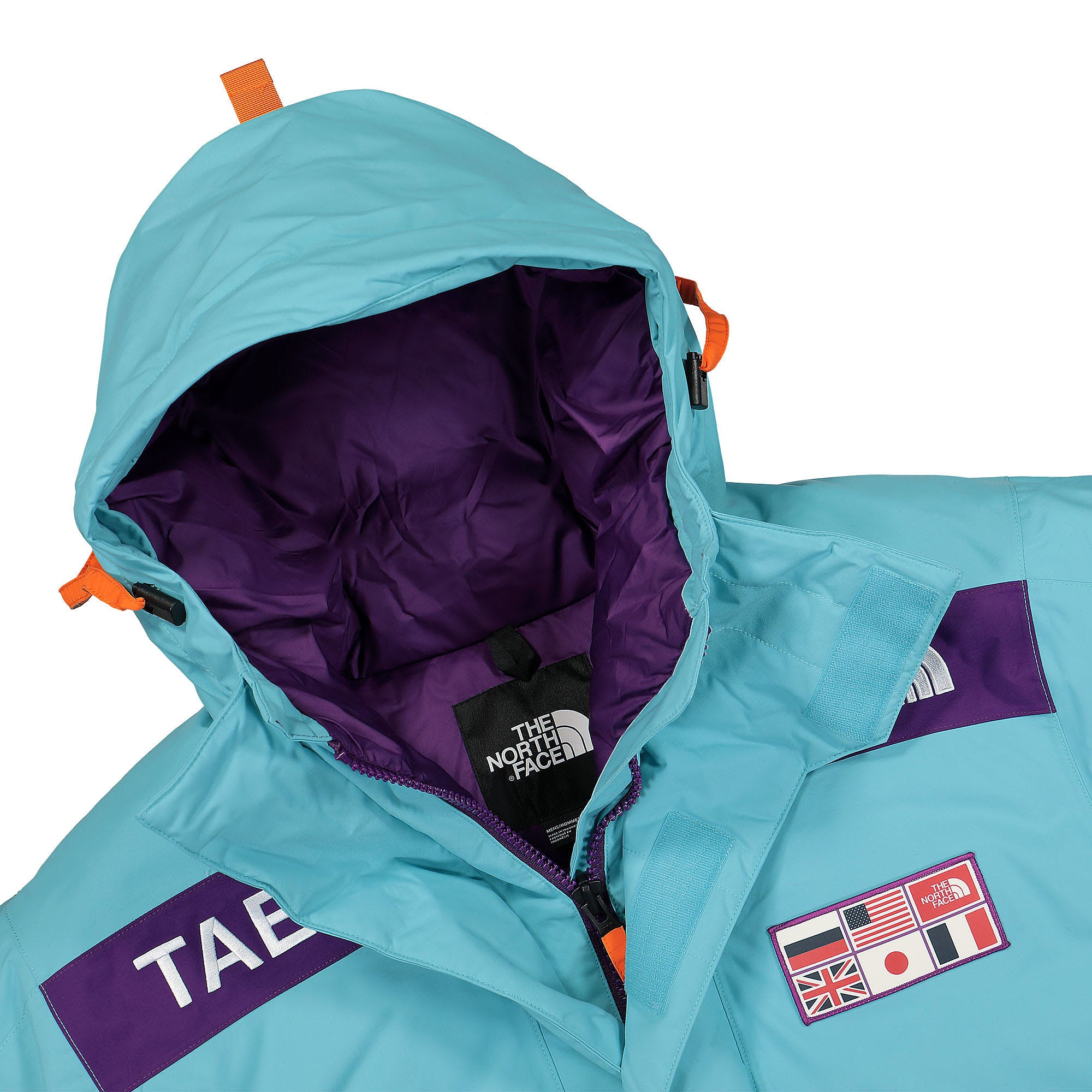 The North Face CTAE Expedition Parka Transantarctic Blue Puffer Jackets Close-up | Overkill