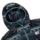 The North Face Campshire Fleece Hoodie Aviator Navy Mountain Fairisle Print Fleece Jackets Close-up | Overkill