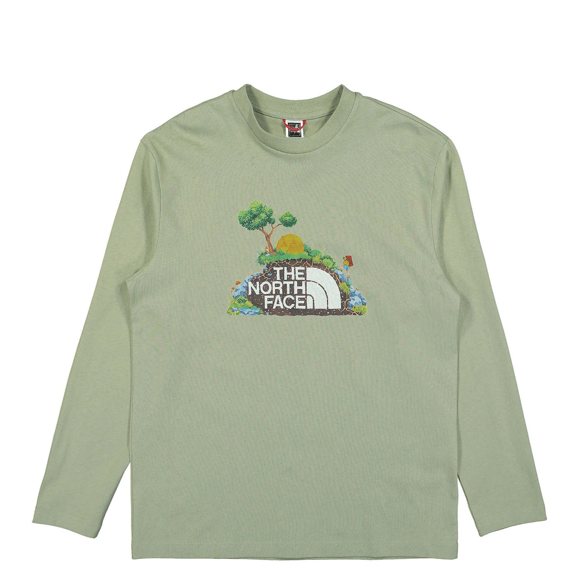 The North Face Heritage Longsleeve Graphic Tee Tea Green Longsleeves NF0A5IGT3X31 | Overkill
