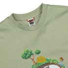 The North Face Heritage Longsleeve Graphic Tee Tea Green Longsleeves Close-up | Overkill