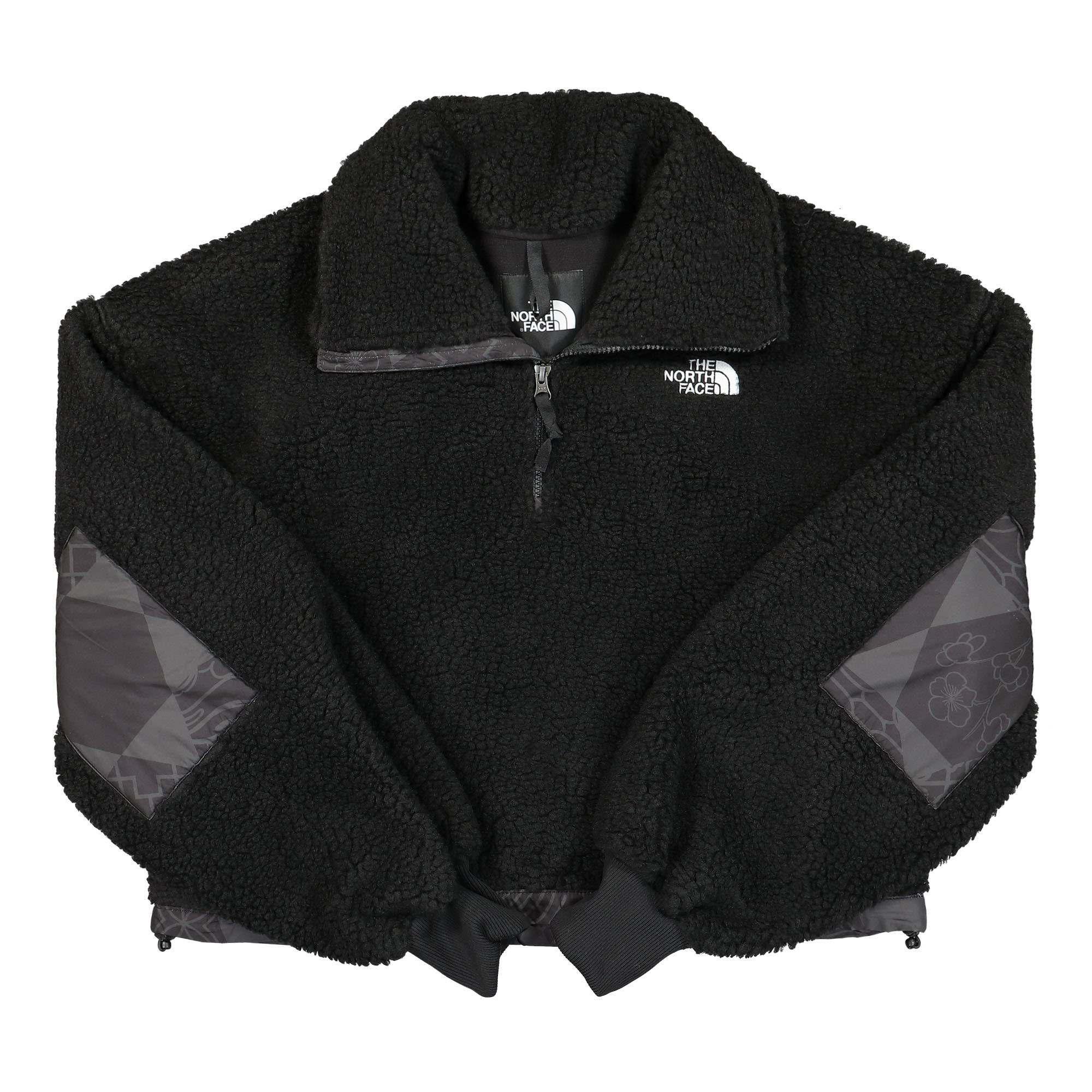 The North Face W Printed Platte Sherpa 1/4 Zip TNF Black IC Geo Tonal Print Sweatshirts NF0A5IY73H3 | Overkill