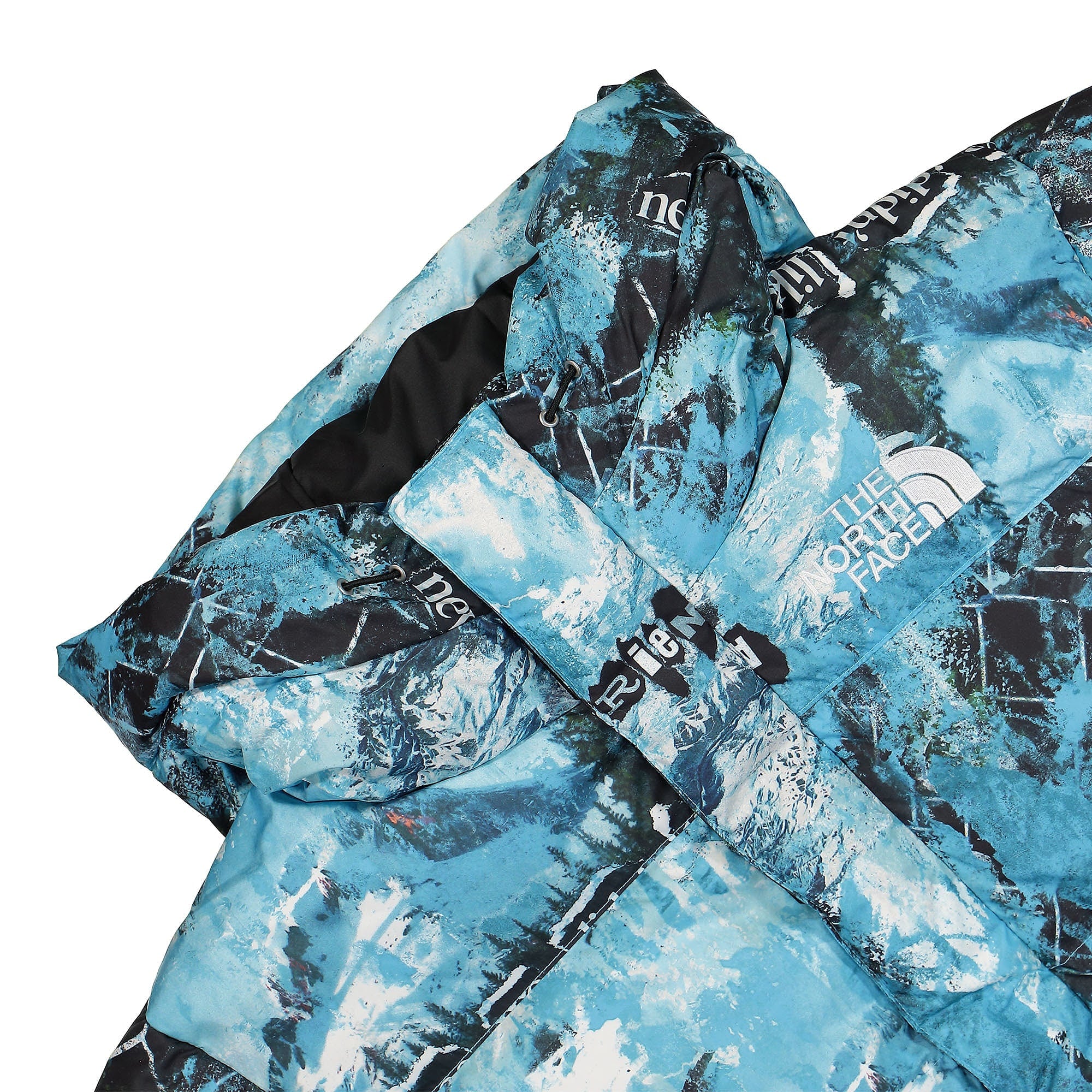 The North Face Printed Himalayan Down Parka Norse Blue Cole Navin Never A Face Print Parkas Detailfoto | Overkill