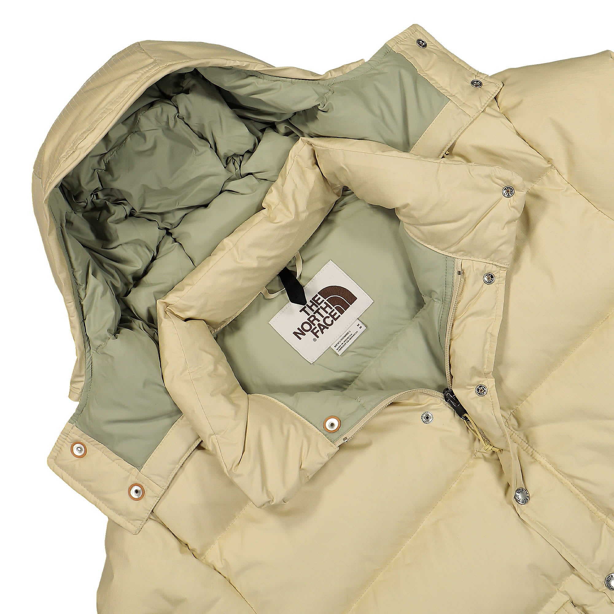 The North Face 71 Sierra Down Short Jacket Gravel Puffer Jackets Close-up | Overkill