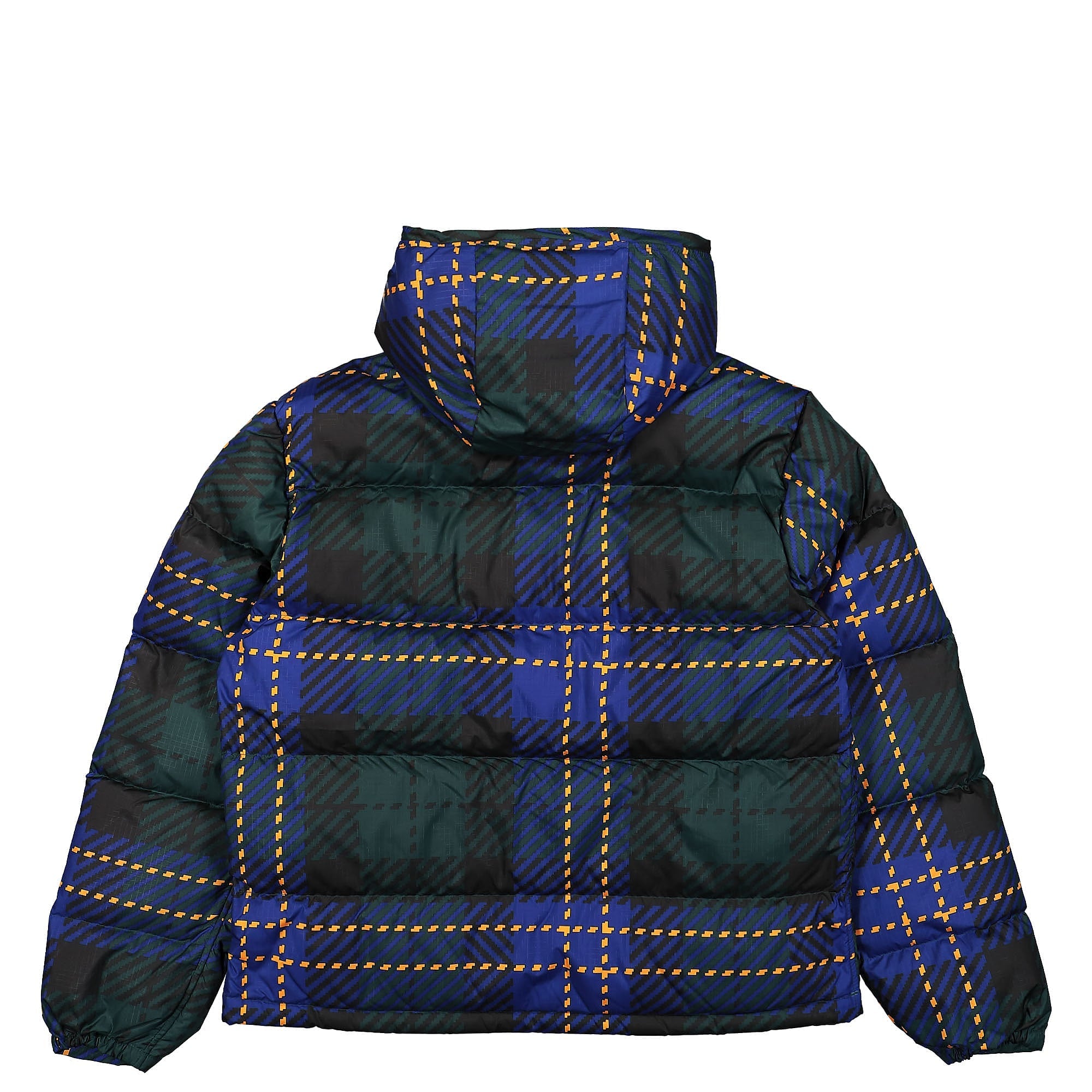 The North Face Printed 71 Sierra Down Short Jacket Ponderosa Green Large Halfdome Plaid Print Jackets Material | Overkill