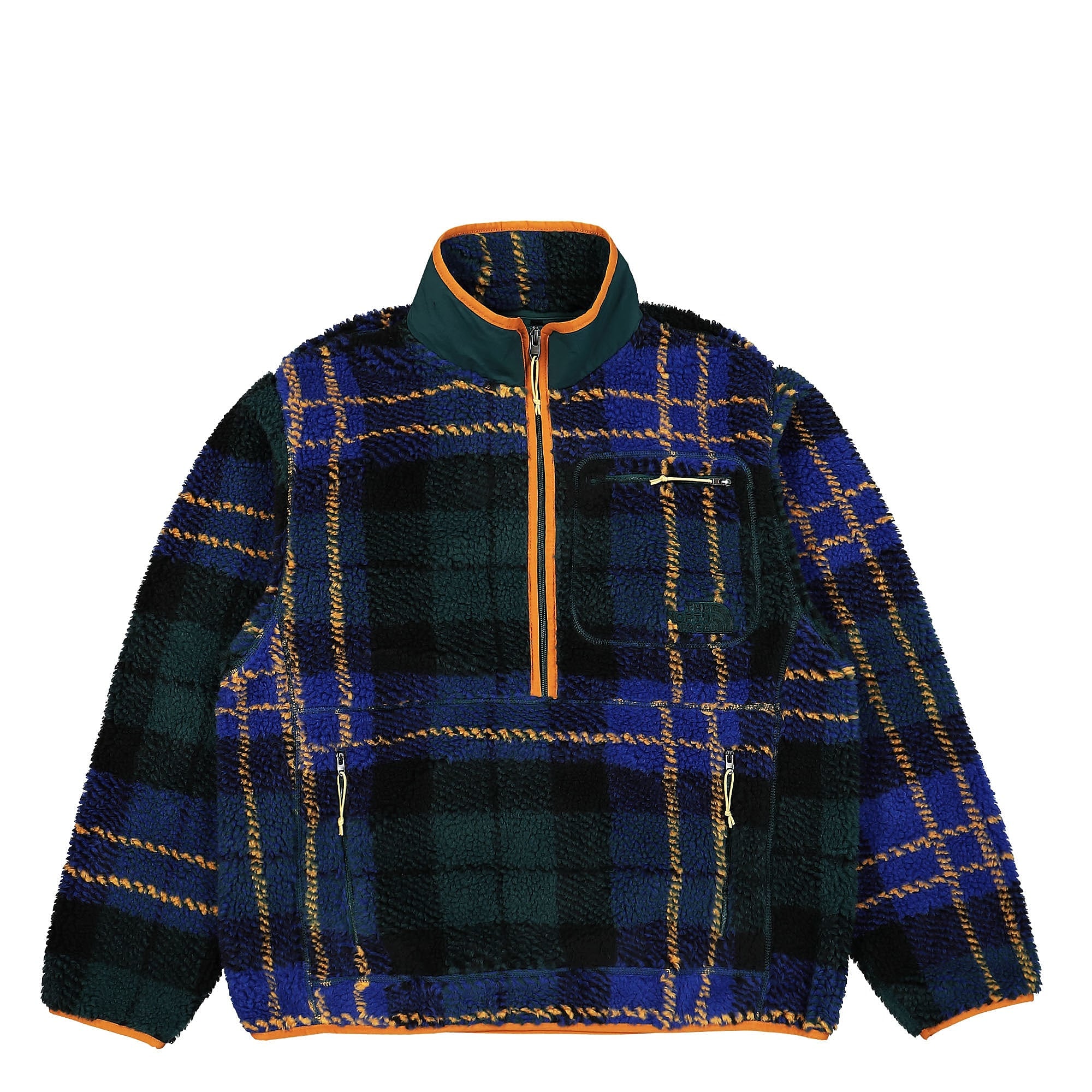 The North Face Jacquard Extreme Pile Plaid Jacket Ponderosa Green Fleece Jackets NF0A7WUR9C8 | Overkill