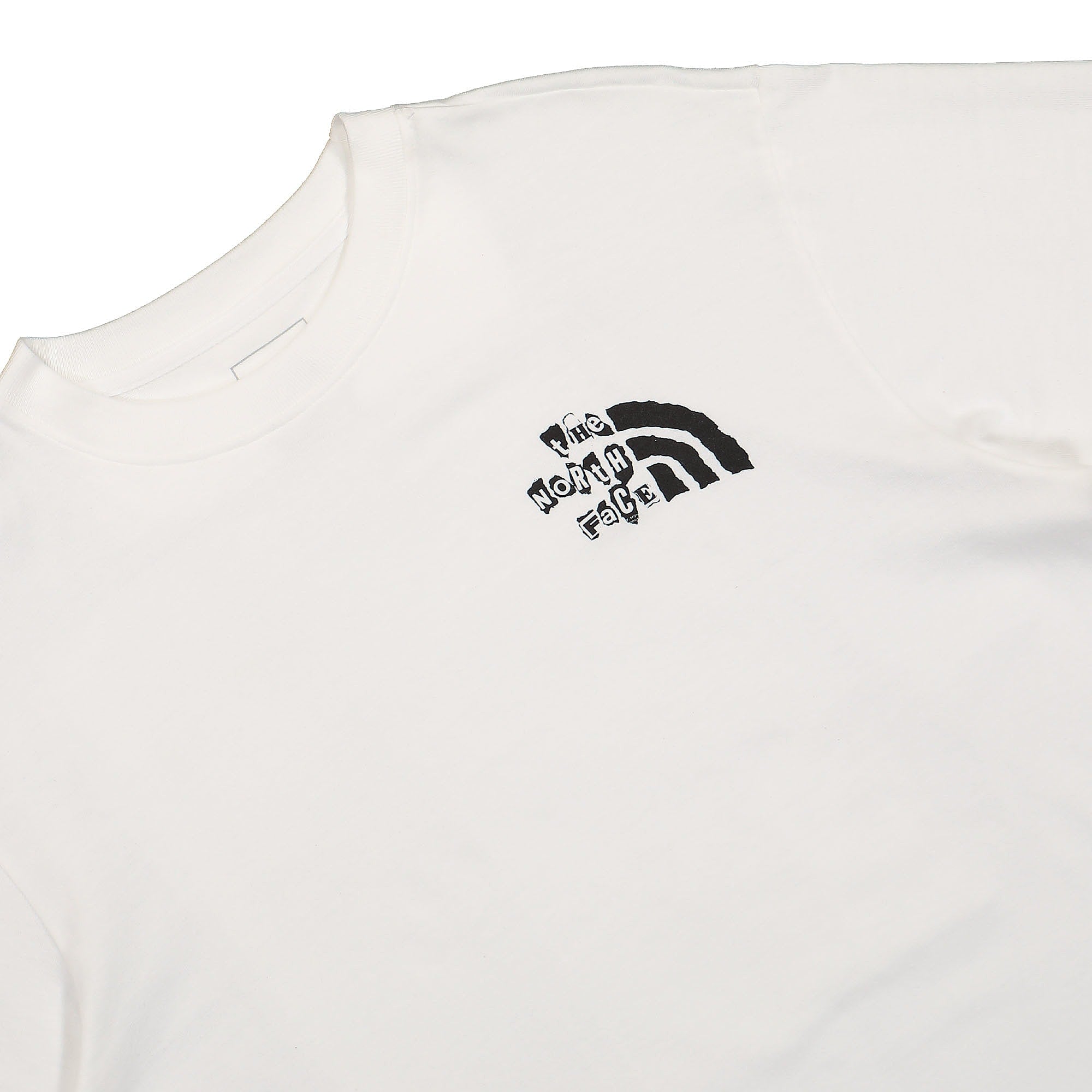 The North Face Printed Heavyweight Longsleeve Tee White Longsleeves Close-up | Overkill