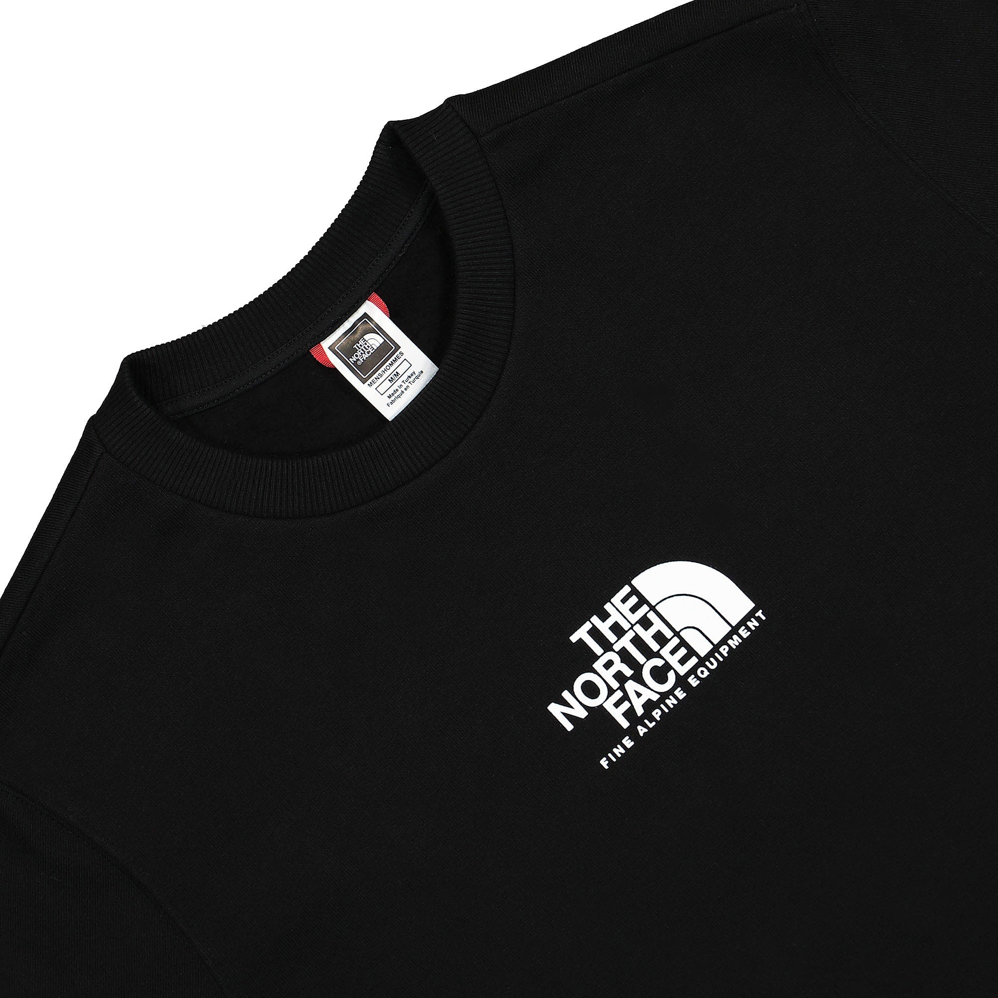 The North Face Seasonal Fine Crew Black Sweatshirts Close-up | Overkill