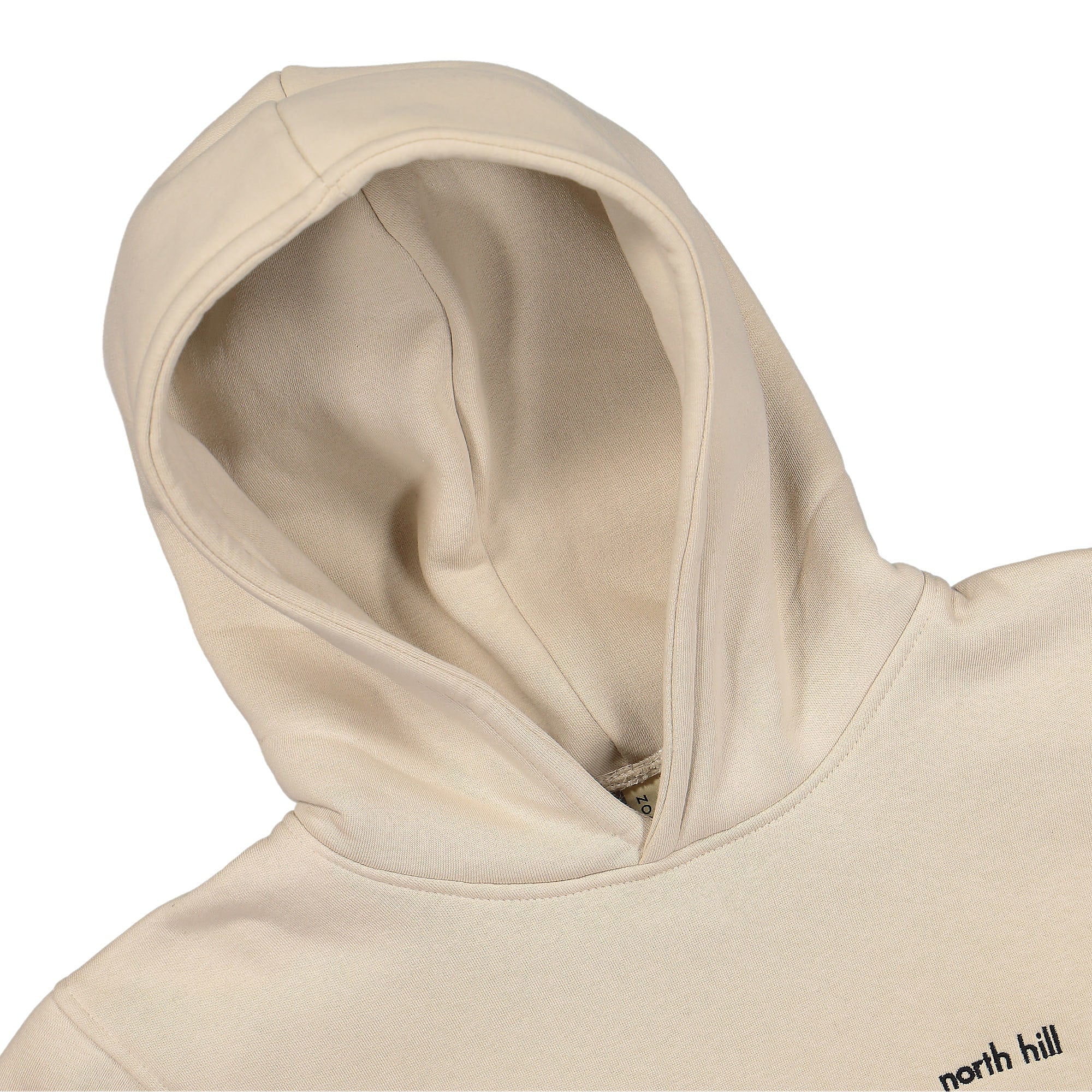 North Hill fleece hoodie Beige Hoodies Close-up | Overkill