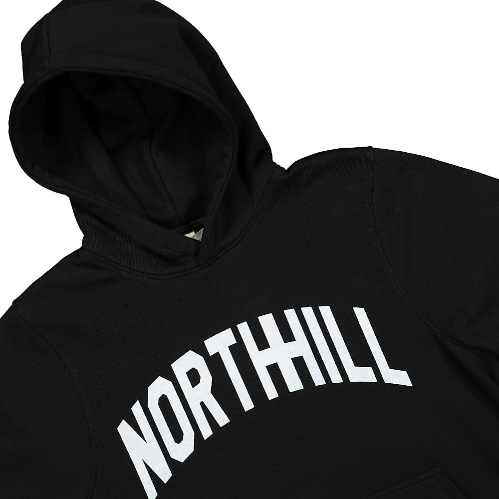 North Hill varsity hoodie Black Hoodies Close-up | Overkill