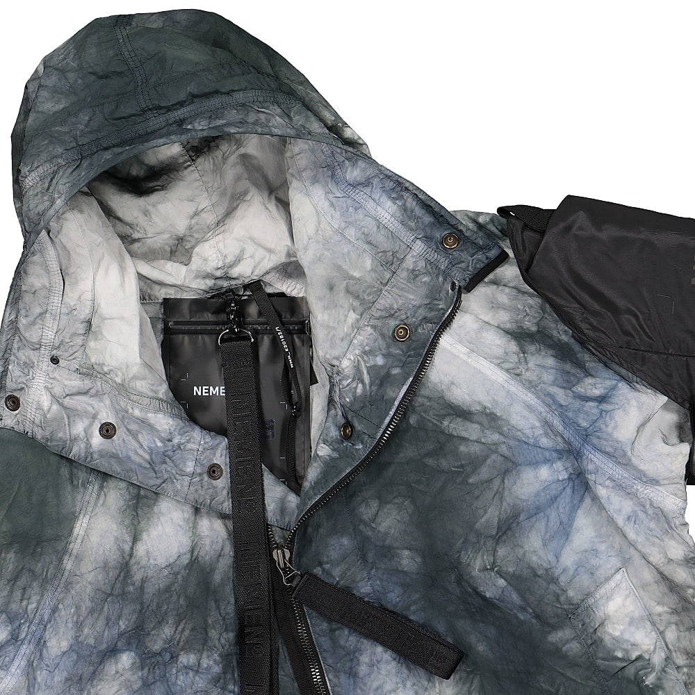 NemeN Twist Smock Jacket Grey Tie Dye Jackets Close-up | Overkill