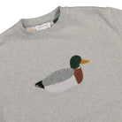 Edmmond Studios Duck Hunt Sweatshirt Plain Grey Melange Sweatshirts Close-up | Overkill